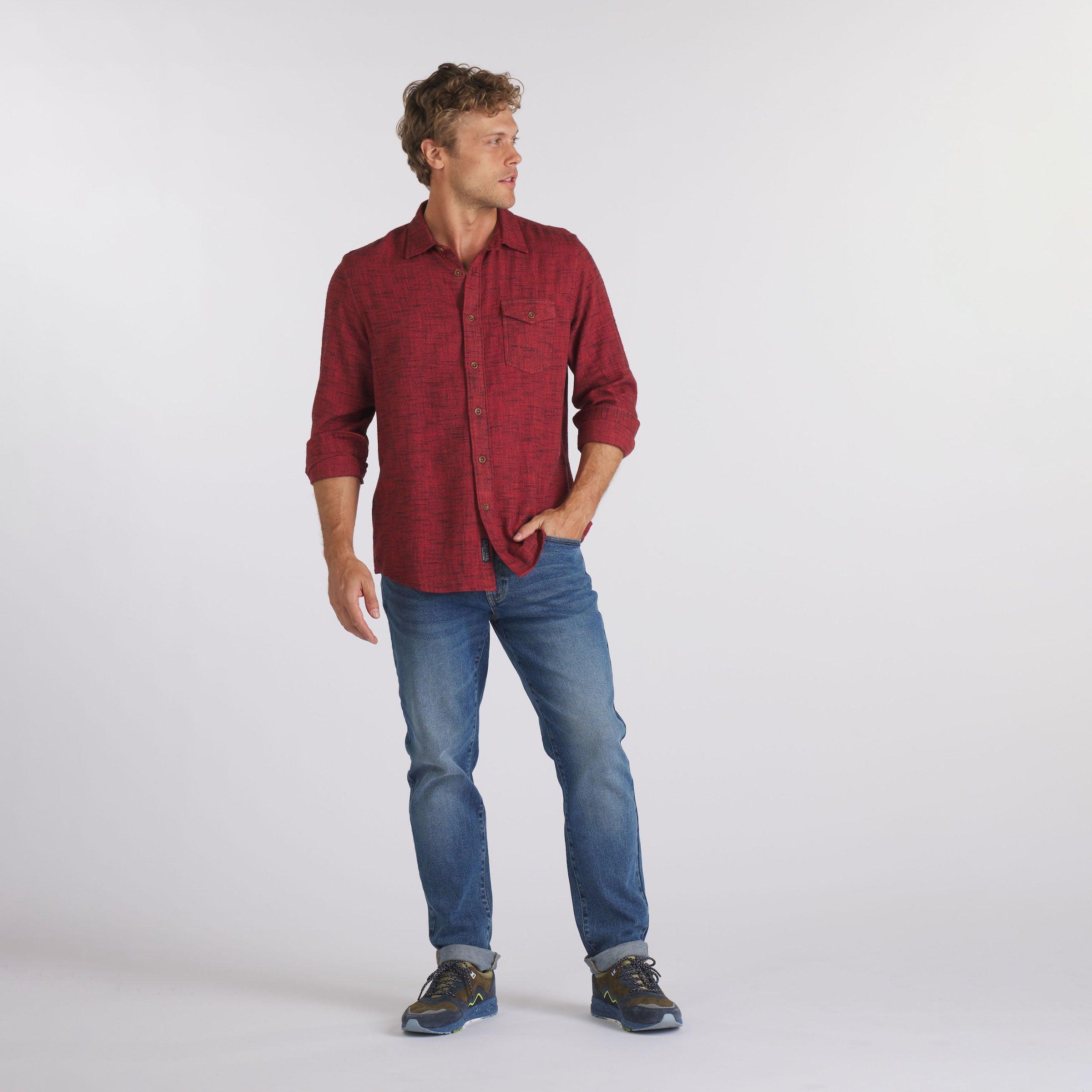 Linear Slub Twill Shirt - Ketchup Product Image