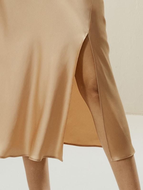 Minimalist Aesthetic Silk Poppy Skirt Product Image