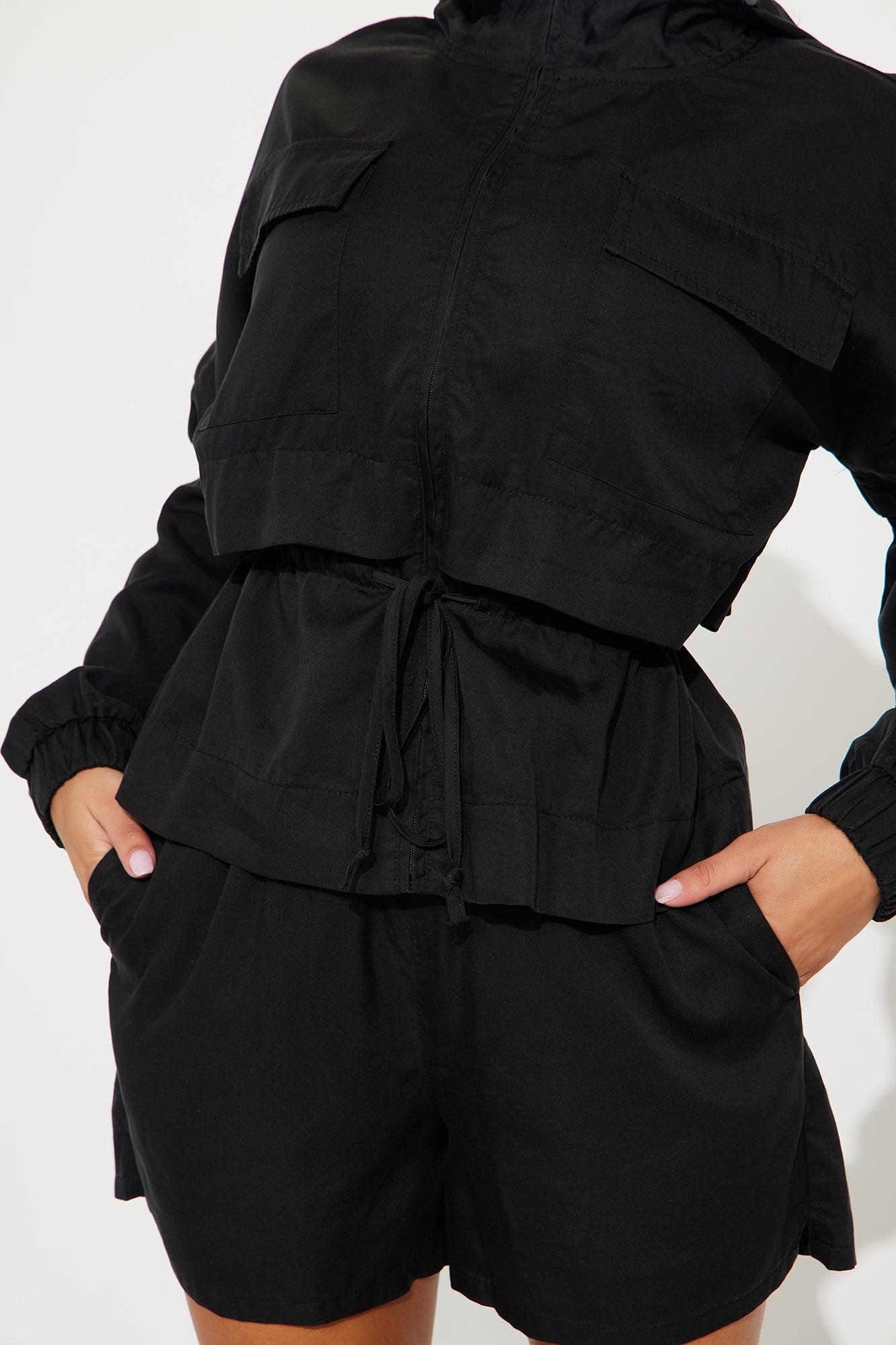 Safari Vibe Cargo Short Set - Black Product Image