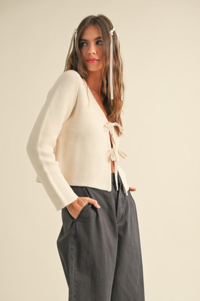 Tie Front Cardigan Product Image