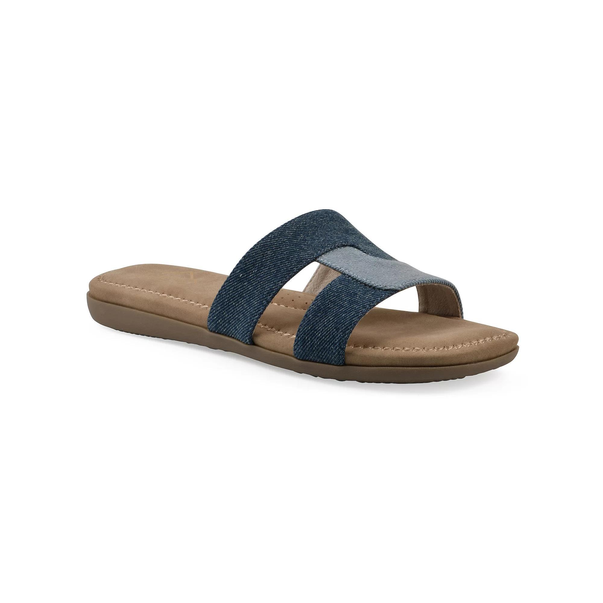 Cliffs by White Mountain Fraida Women's Slide Sandals, Size: 7, Mid Blue Blue Product Image