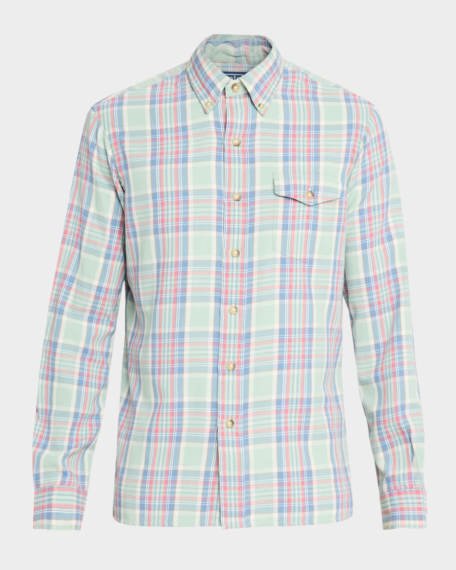 Men's Classic Fit Plaid Twill Shirt Product Image