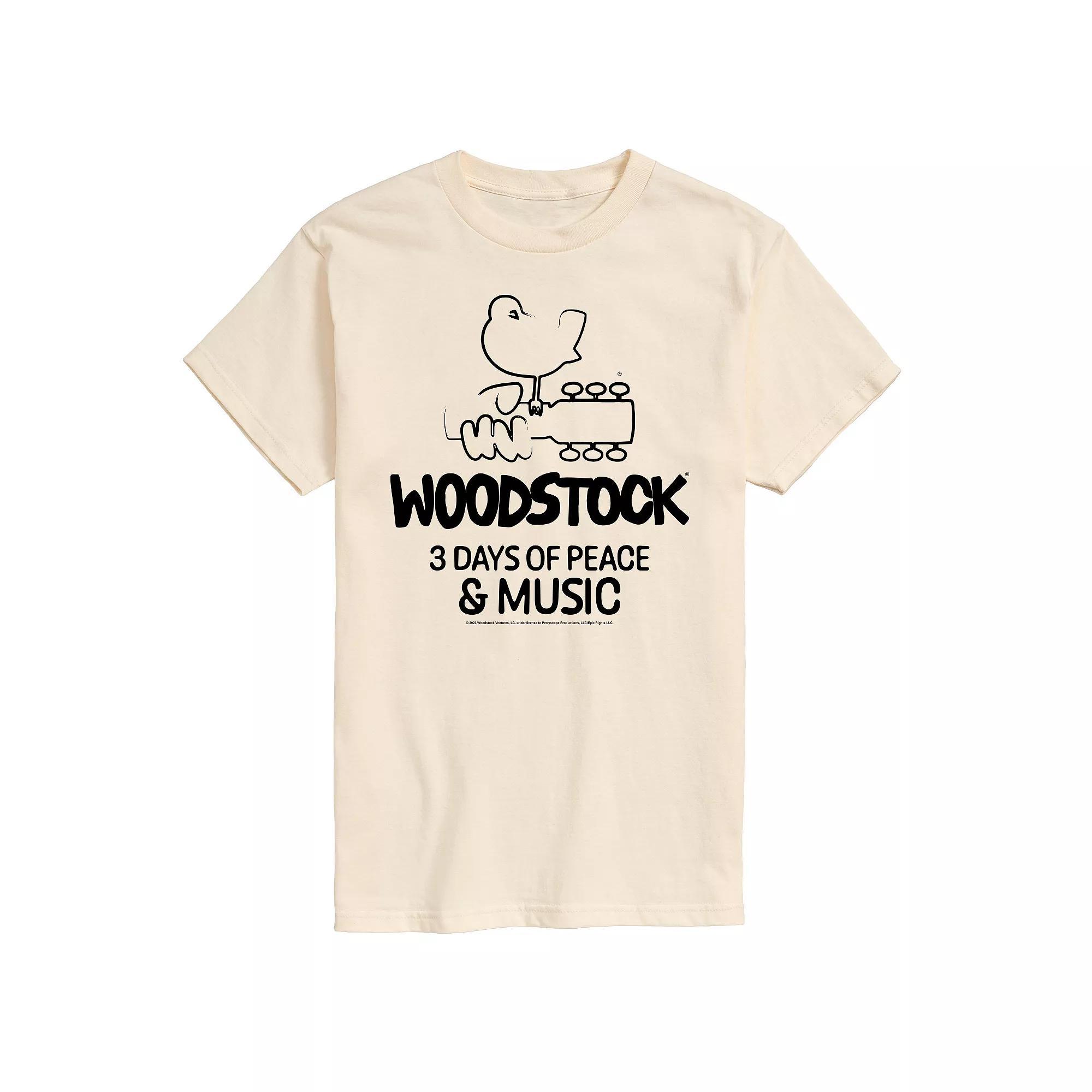 Mens Woodstock 3 Days Of Peace And Music Graphic Tee Product Image