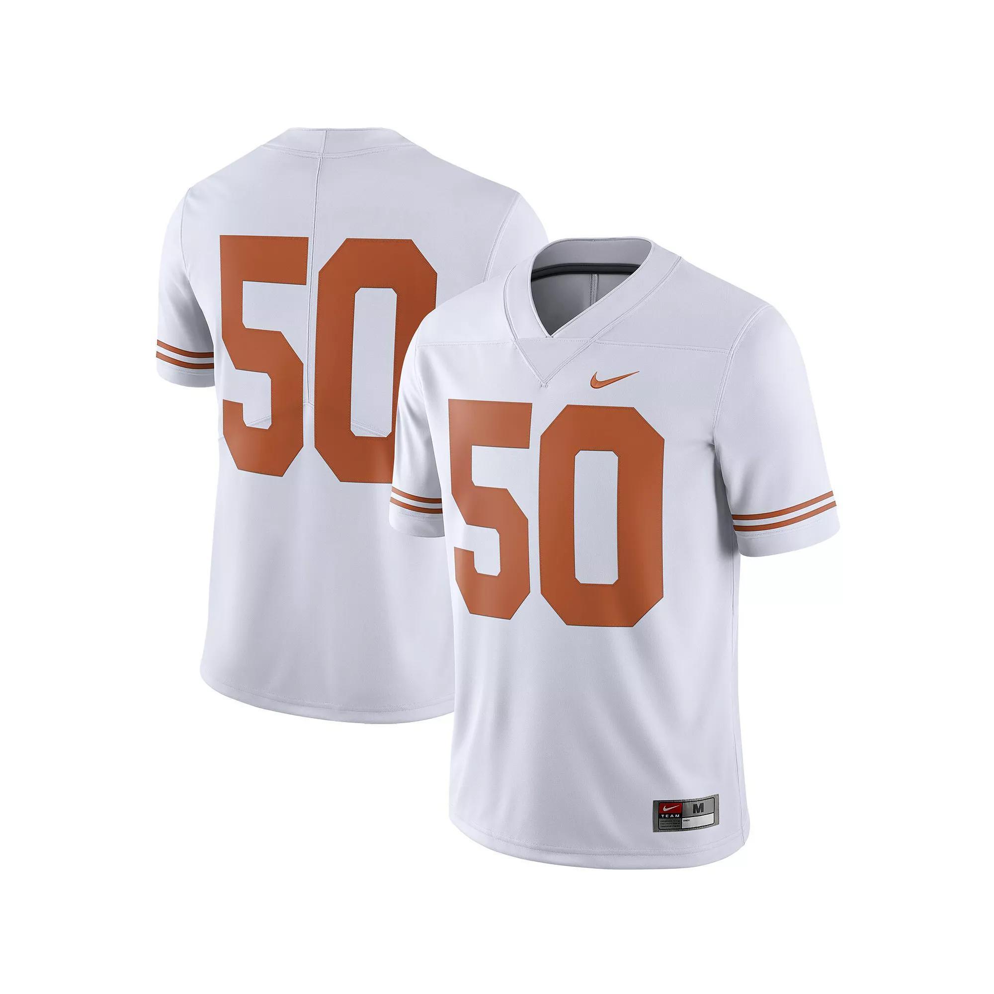 Men's Nike #50 White Texas Longhorns College Alternate Limited Jersey, Size: 2XL Product Image