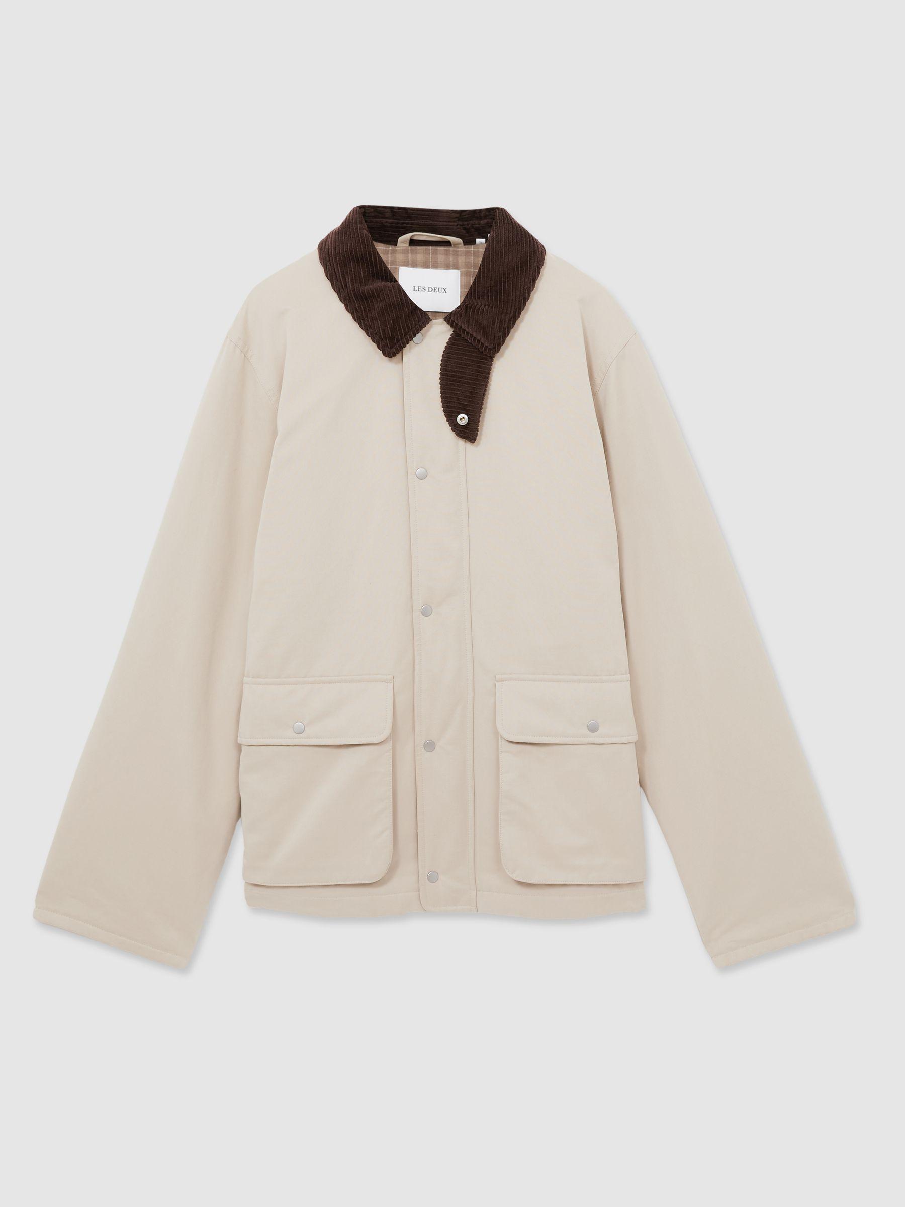 Corduroy Collar Field Jacket in Sand Product Image