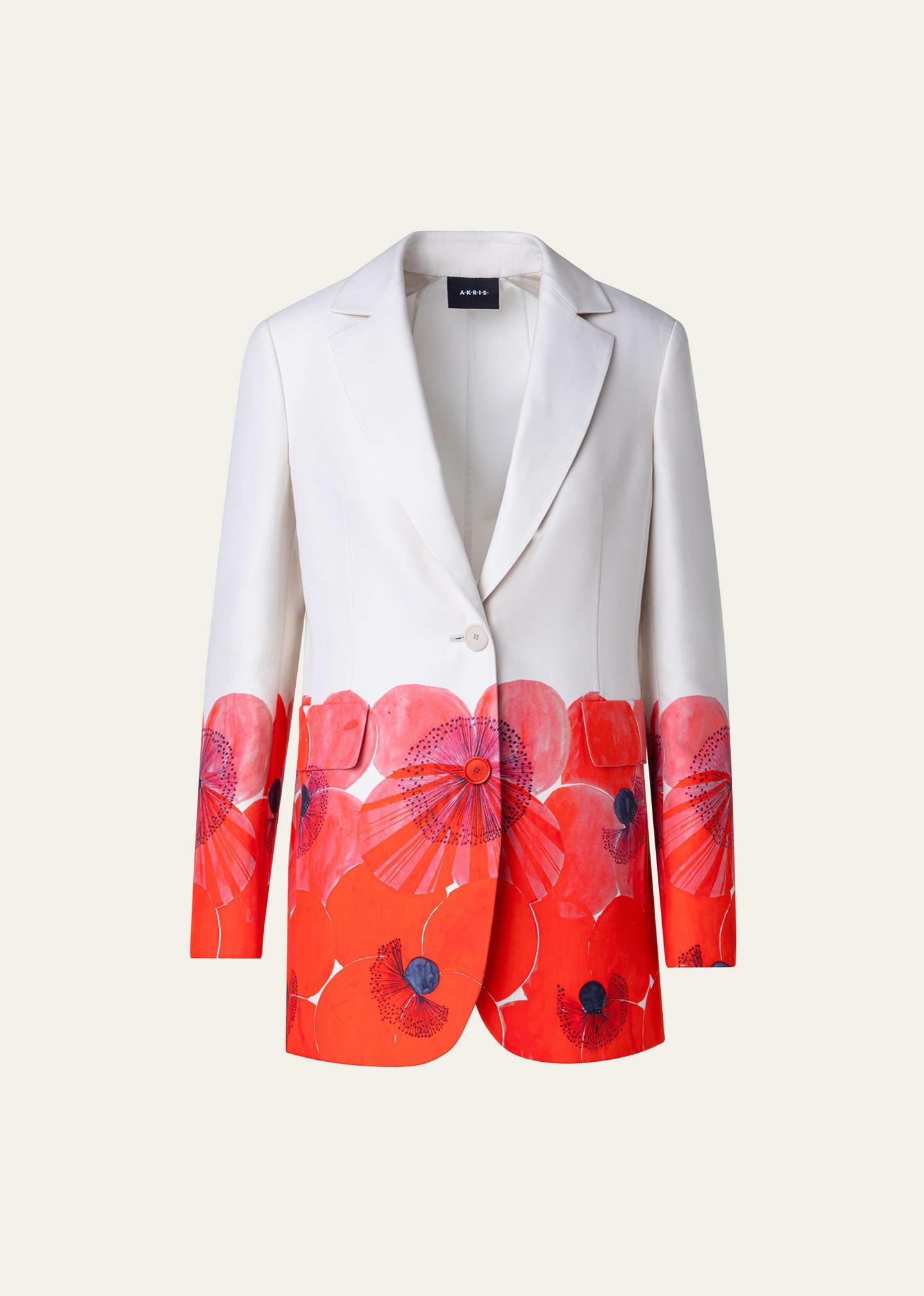 Womens Alvina Cotton-Silk Single-Breasted Blazer Product Image