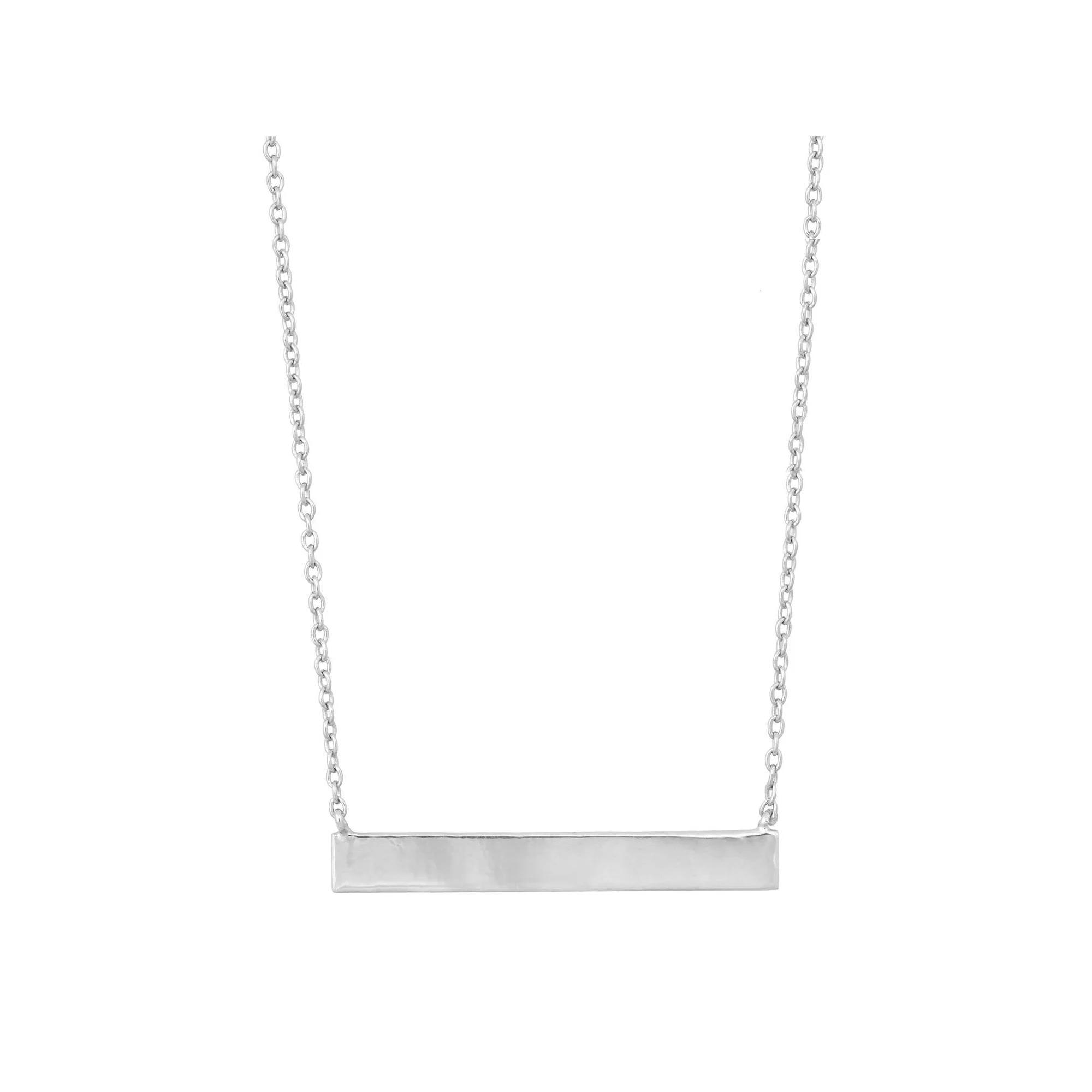 Argento Bella Sterling Silver Bar Necklace, Women's, Size: 16-18" ADJ Product Image