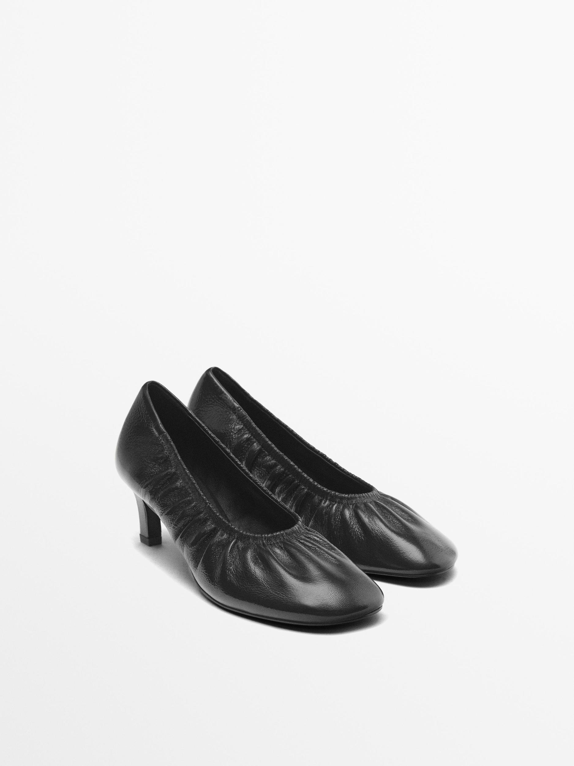 Gathered high heel shoes Product Image