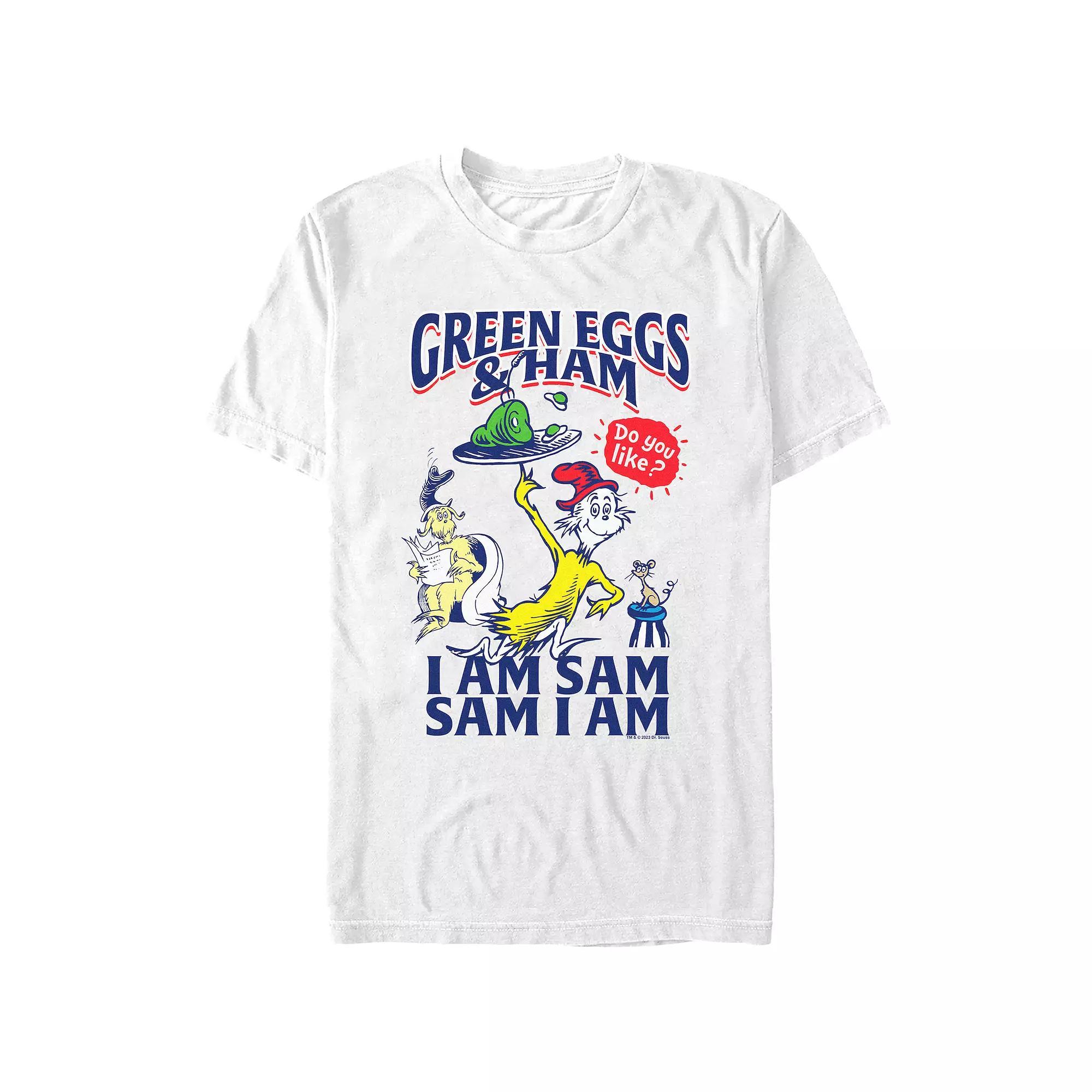 Men's Dr. Seuss Green Eggs And Ham Do you Like Them? Graphic Tee, Size: XS, White Product Image