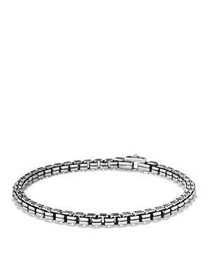 Mens Double Box Chain Bracelet in Silver, 4mm Product Image