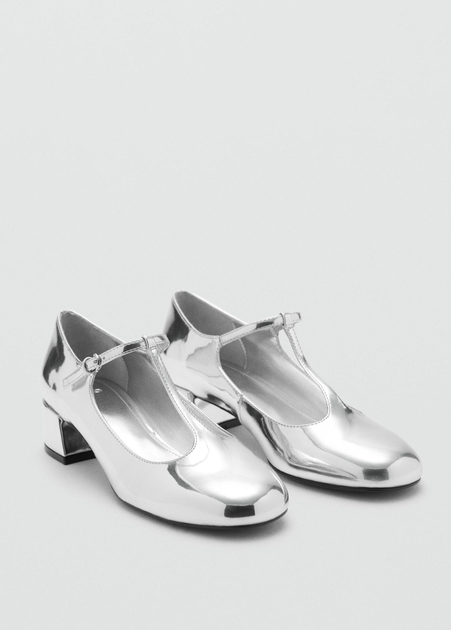 Metallic heel shoes - Women | MANGO USA Product Image