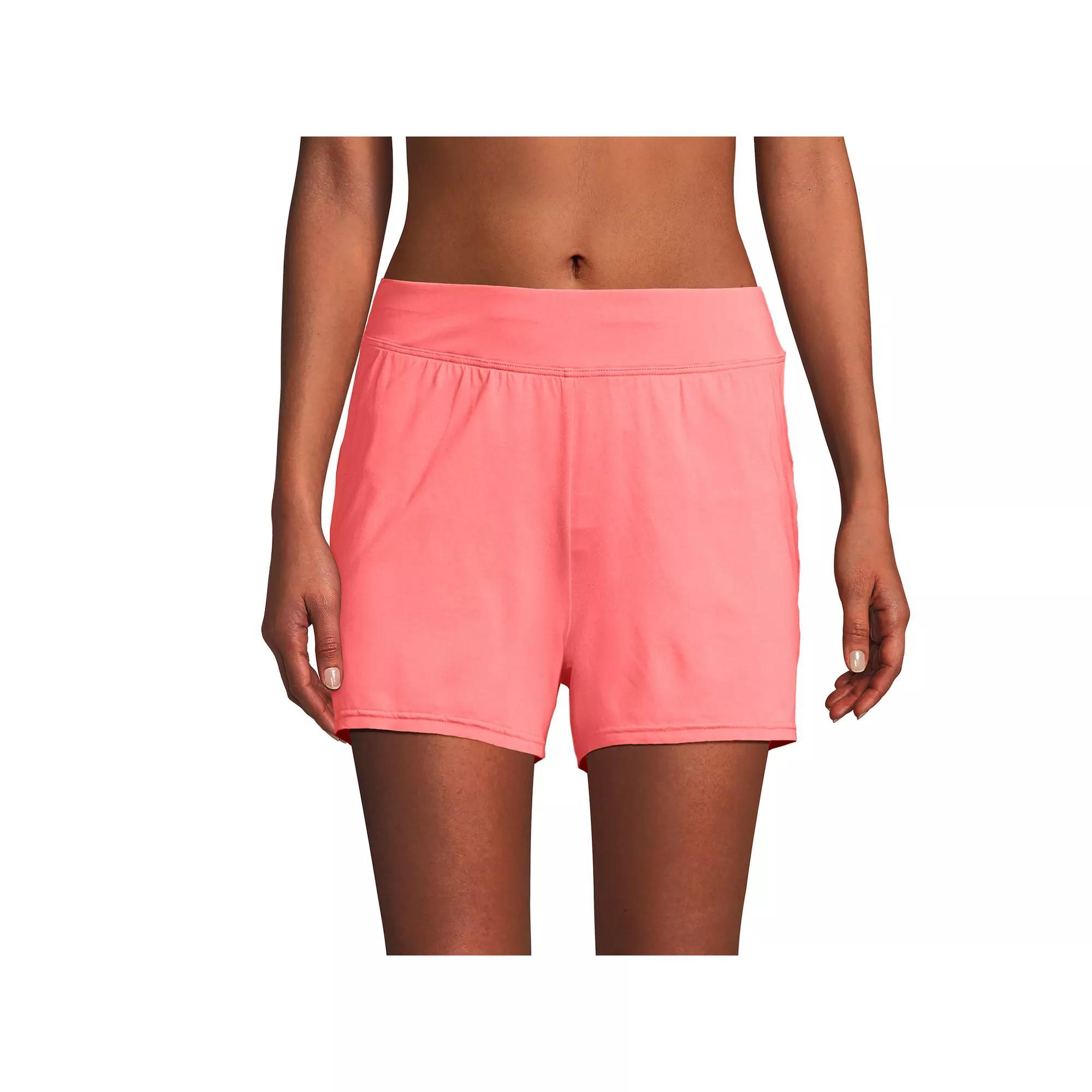 Women's Lands' End 3" Chlorine Resistant Smoothing Control Swim Shorts, Size: 4, Wood Lily Product Image