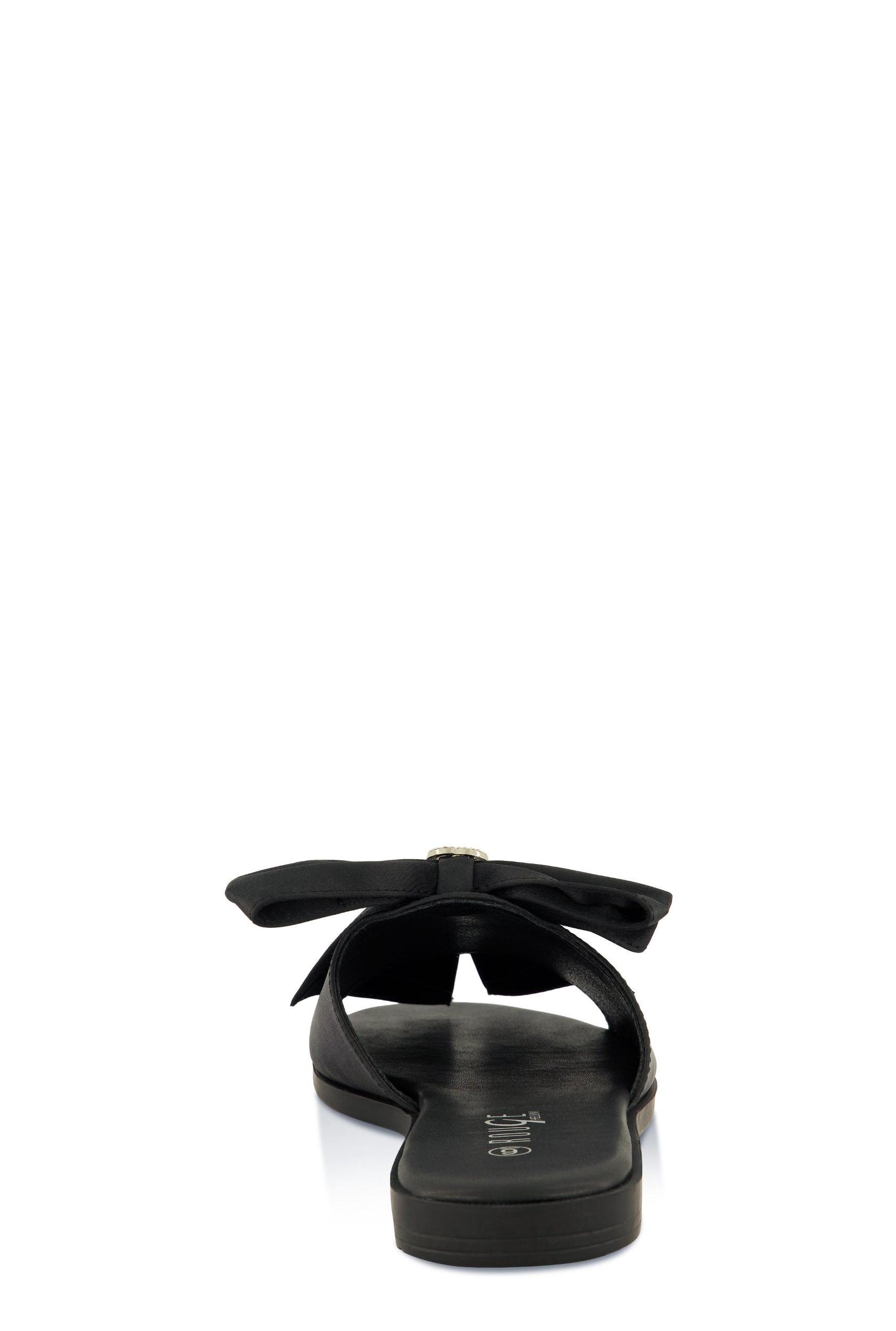 Womens Bow Band Open Toe Slide Sandals Product Image