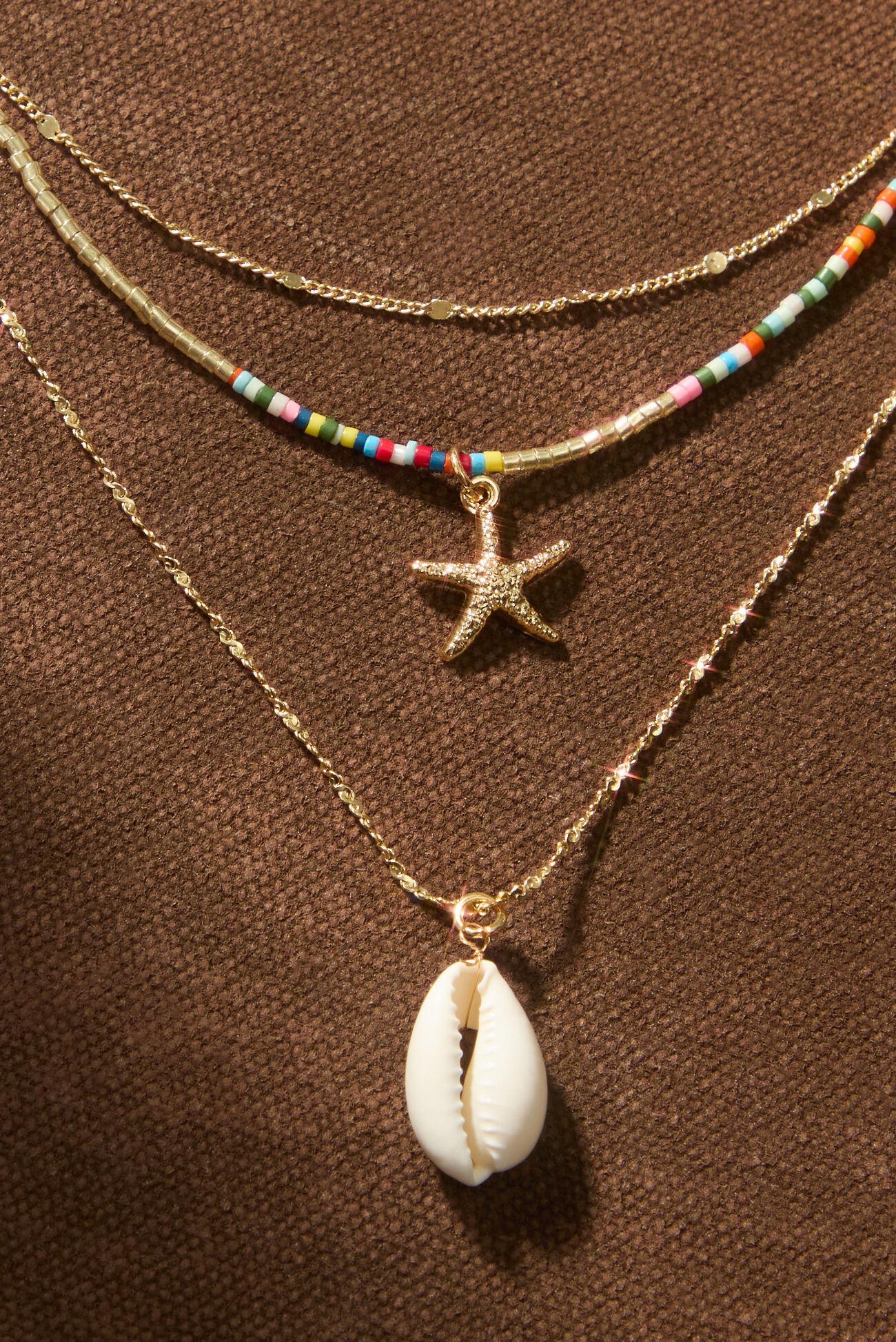 3 Layer Starfish Charm Necklace Product Image