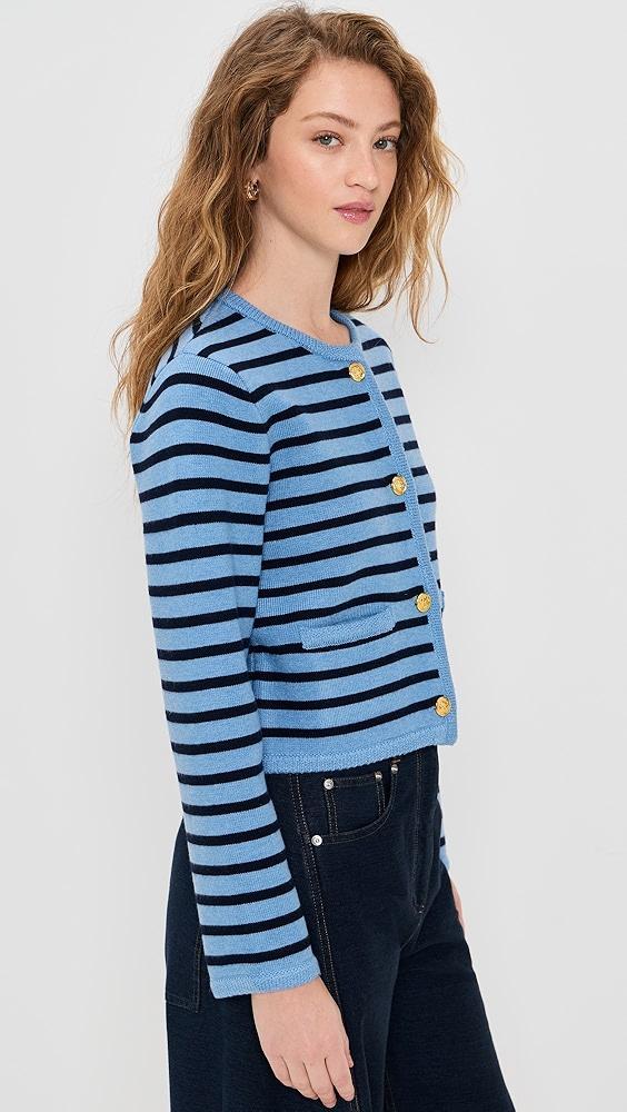 English Factory Knit Striped Sweater Cardigan | Shopbop Product Image