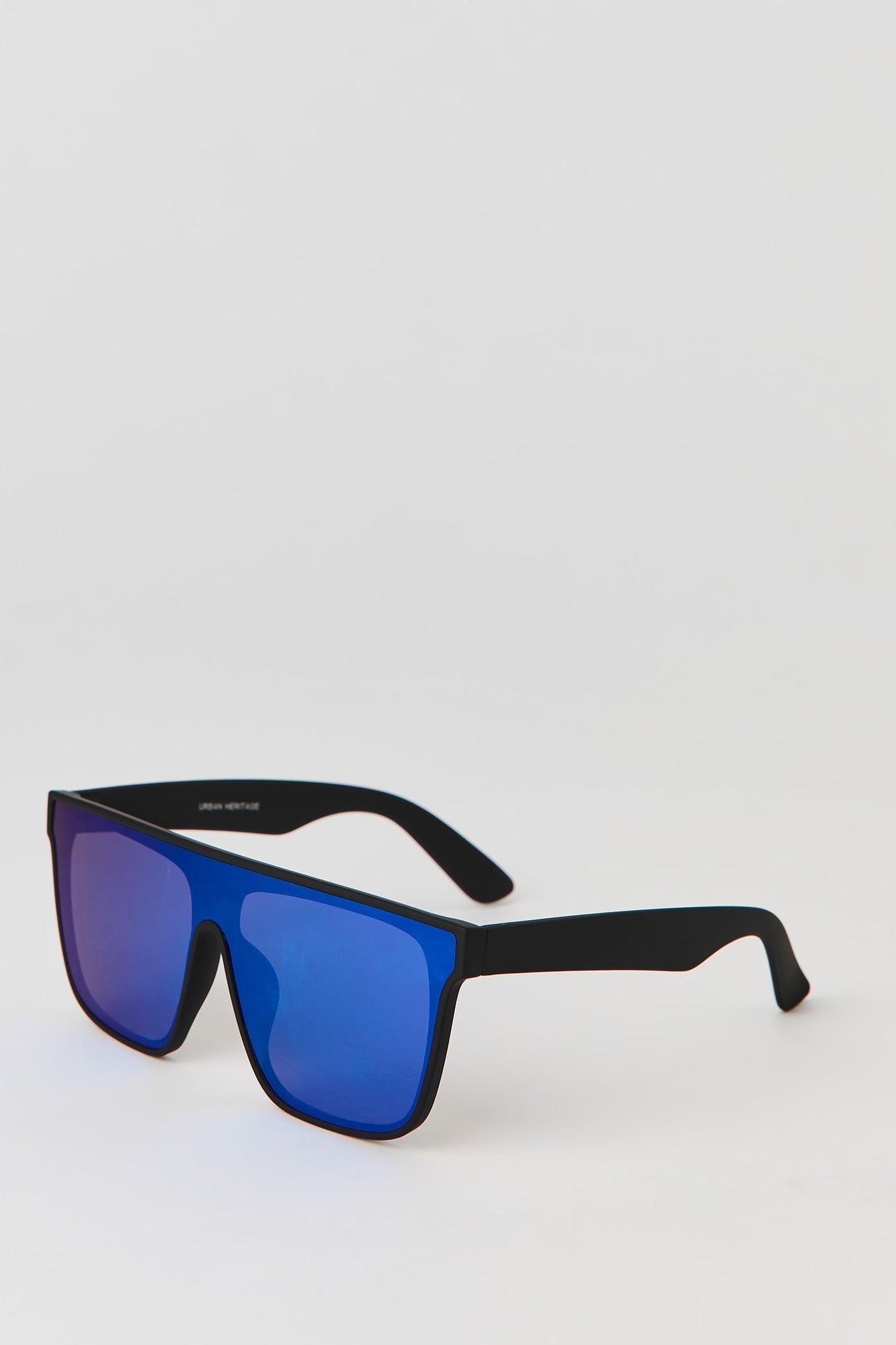 Tinted Square Shield Sunglasses Male Product Image