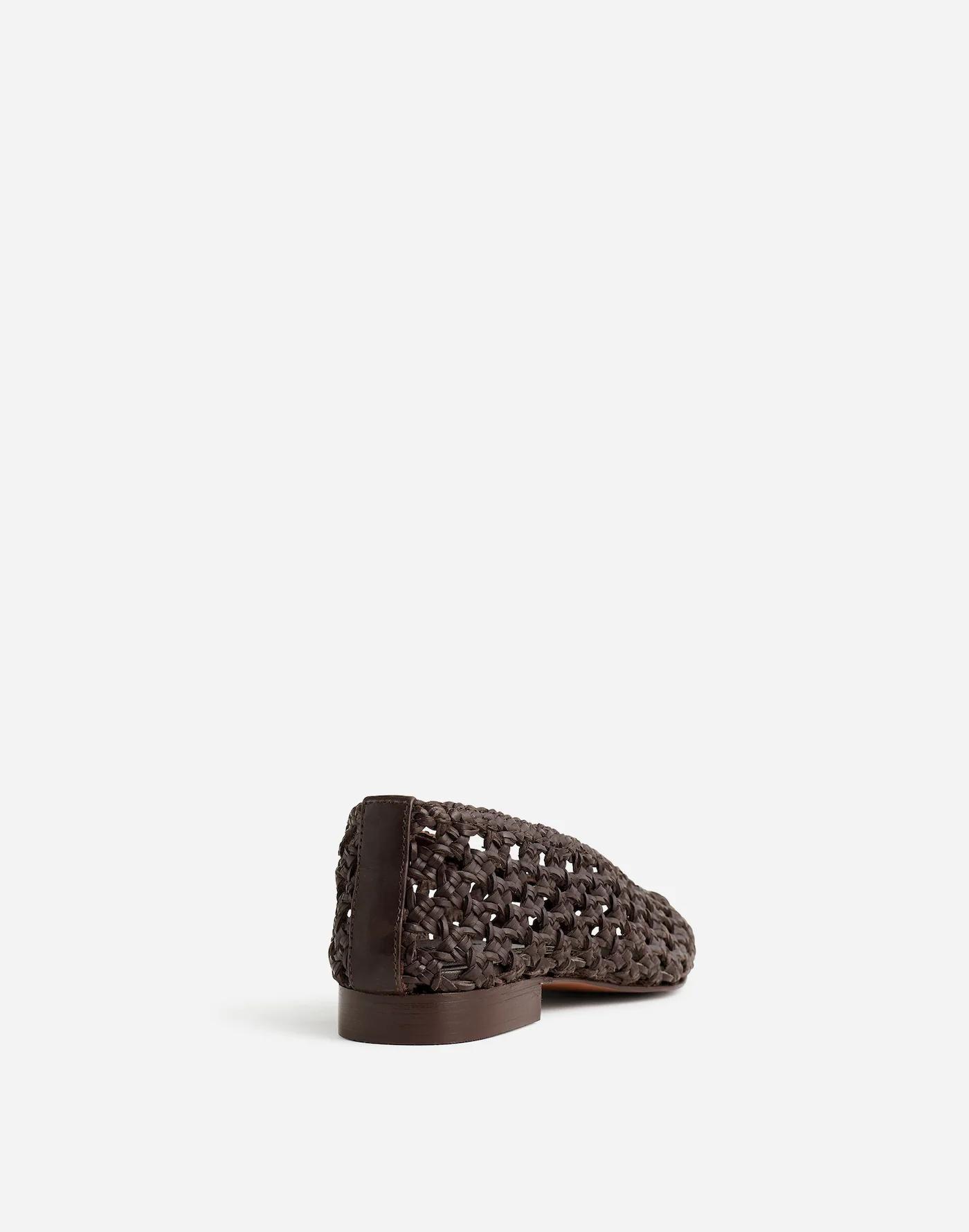The Ruth Ballet Flat in Woven Leather Product Image