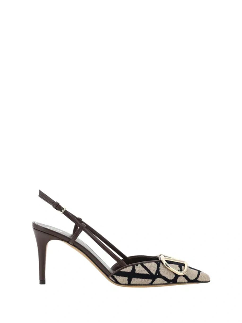 logo-detail slingback pumps Product Image