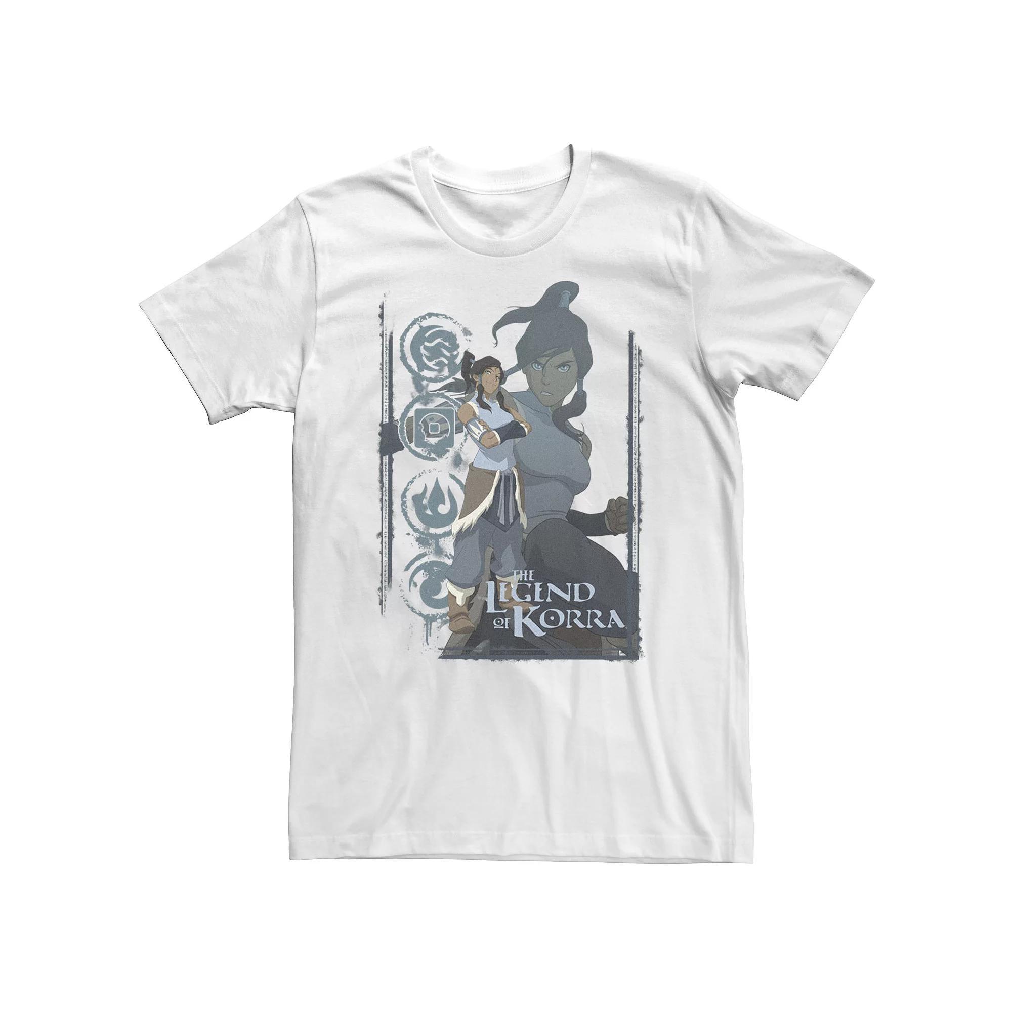Big & Tall Nickelodeon Legend Of Korra Element Symbol Collage Portrait Tee, Men's, Size: 3XL, White Product Image