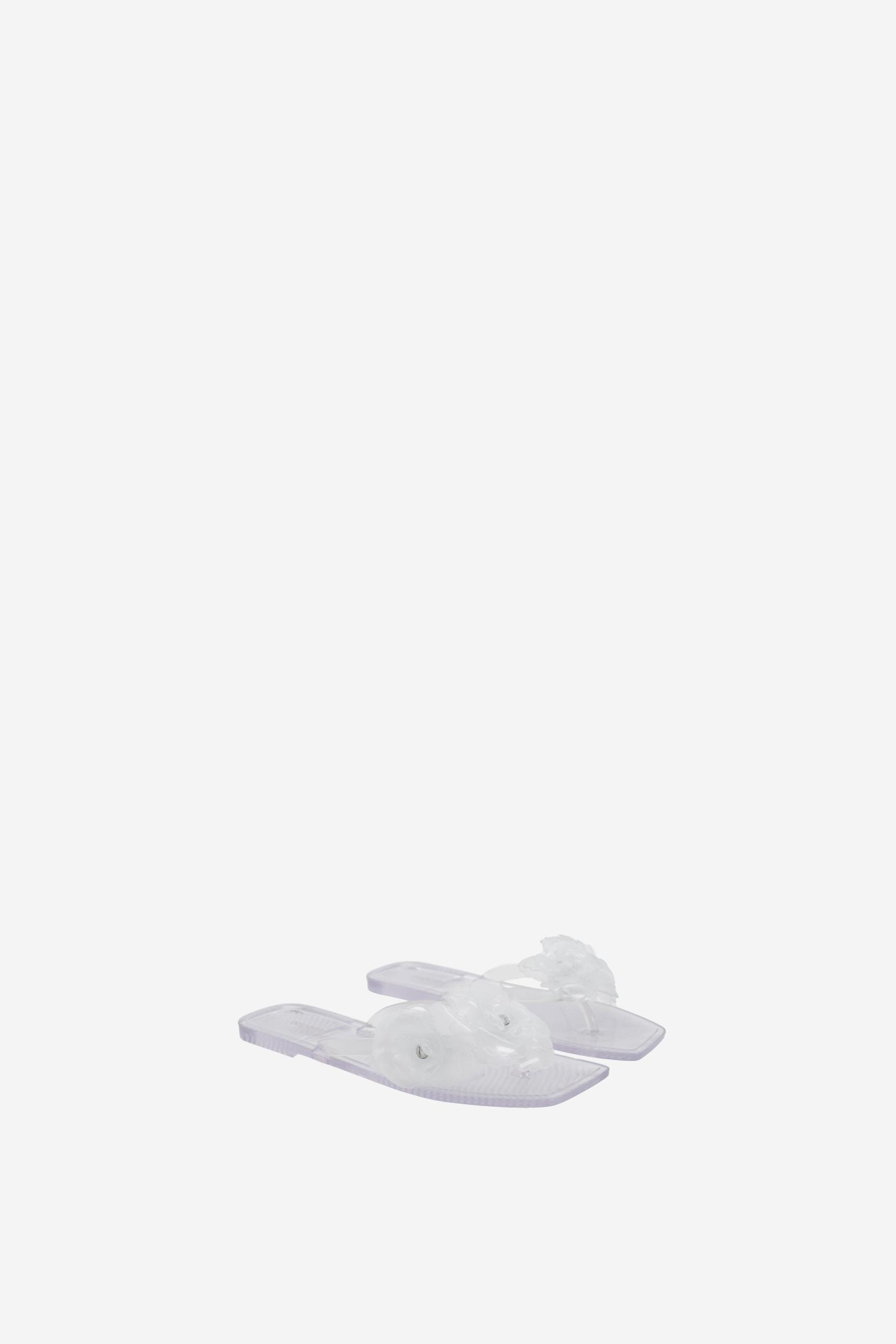 Silicone Flower Flat Sandals Product Image