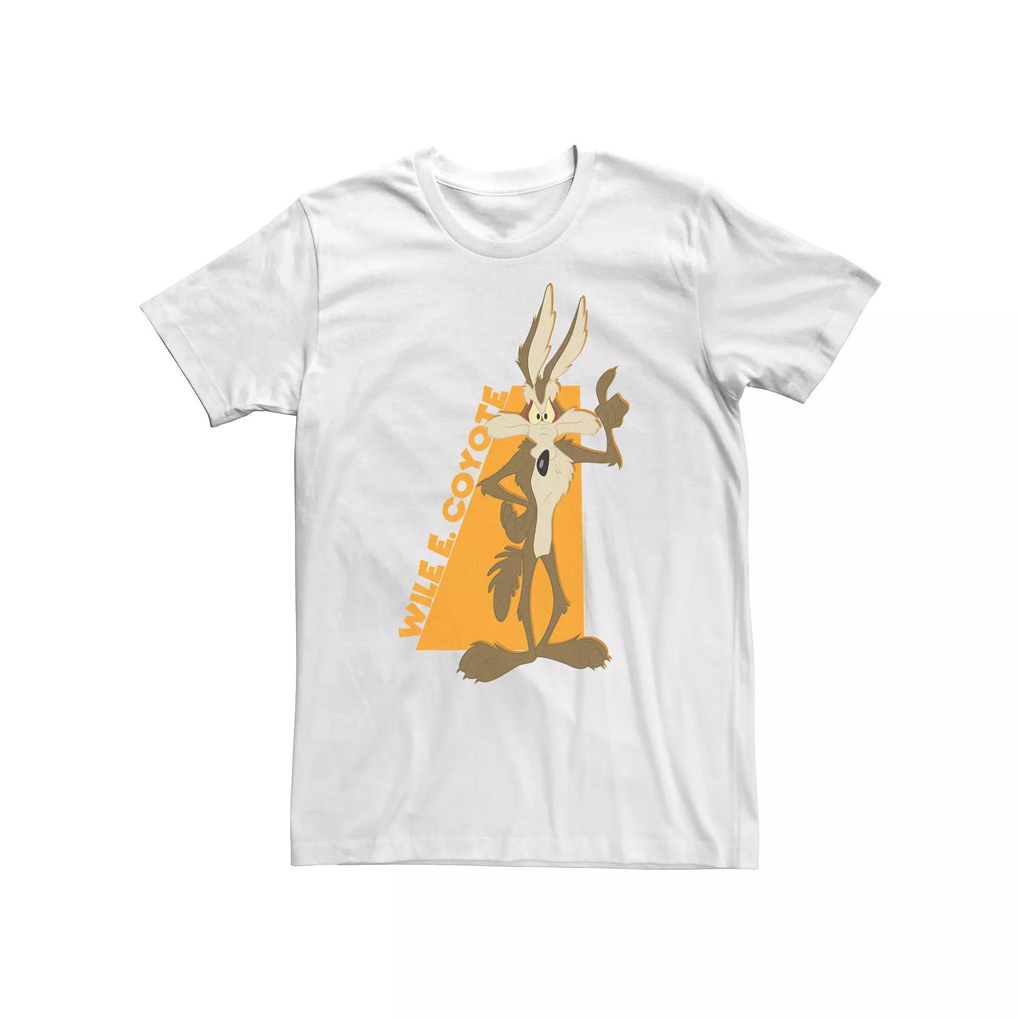Big & Tall Looney Tunes Wile E. Coyote Orange Hue Portrait Tee, Men's, Size: XLT, White Product Image