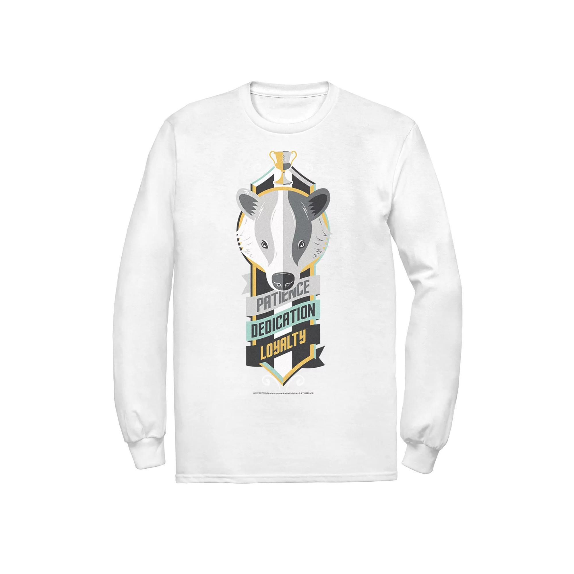 Men's Harry Potter Hufflepuff Attributes Badge Tee, Size: Medium, White Product Image