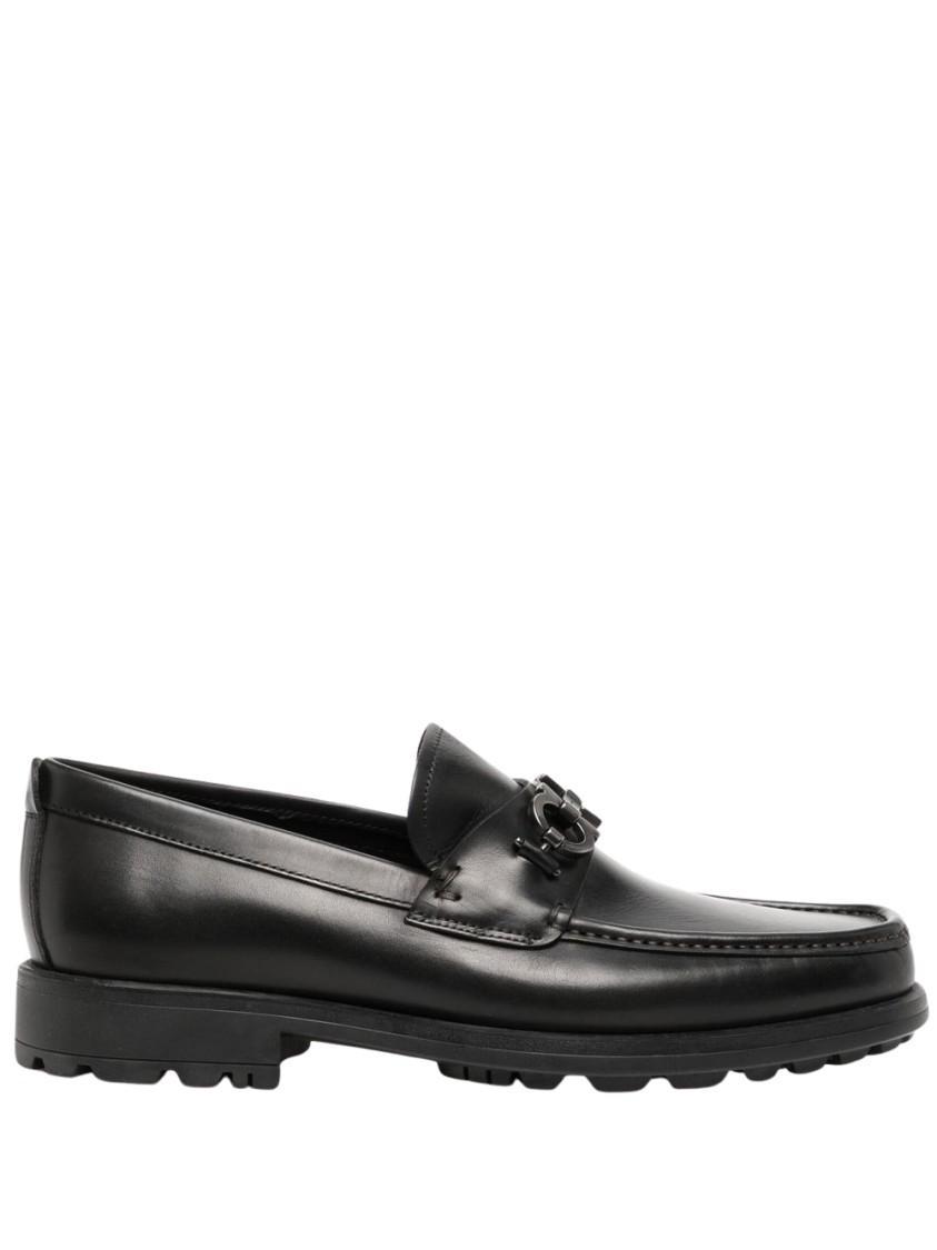 FERRAGAMO Classic Leather Moccasin In Black Product Image