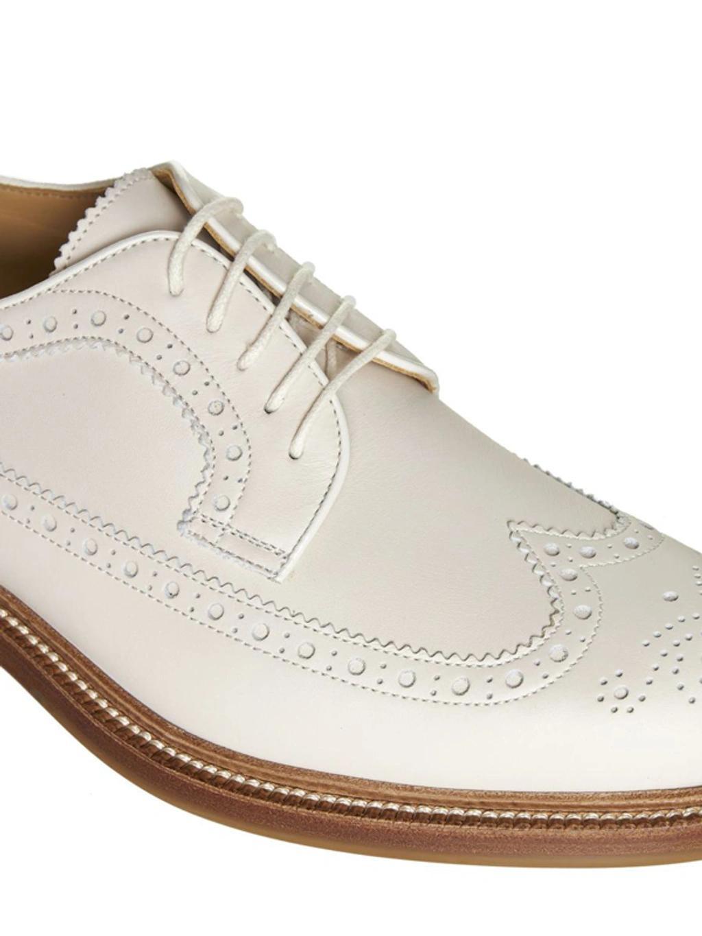 BRUNELLO CUCINELLI Flat Shoes In Beige Product Image