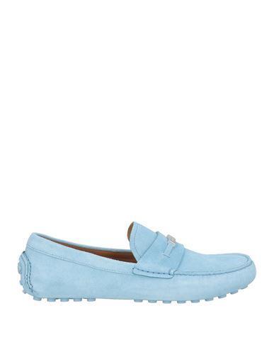 FERRAGAMO Man Loafers Azure Size 7 Calfskin In Blue Product Image