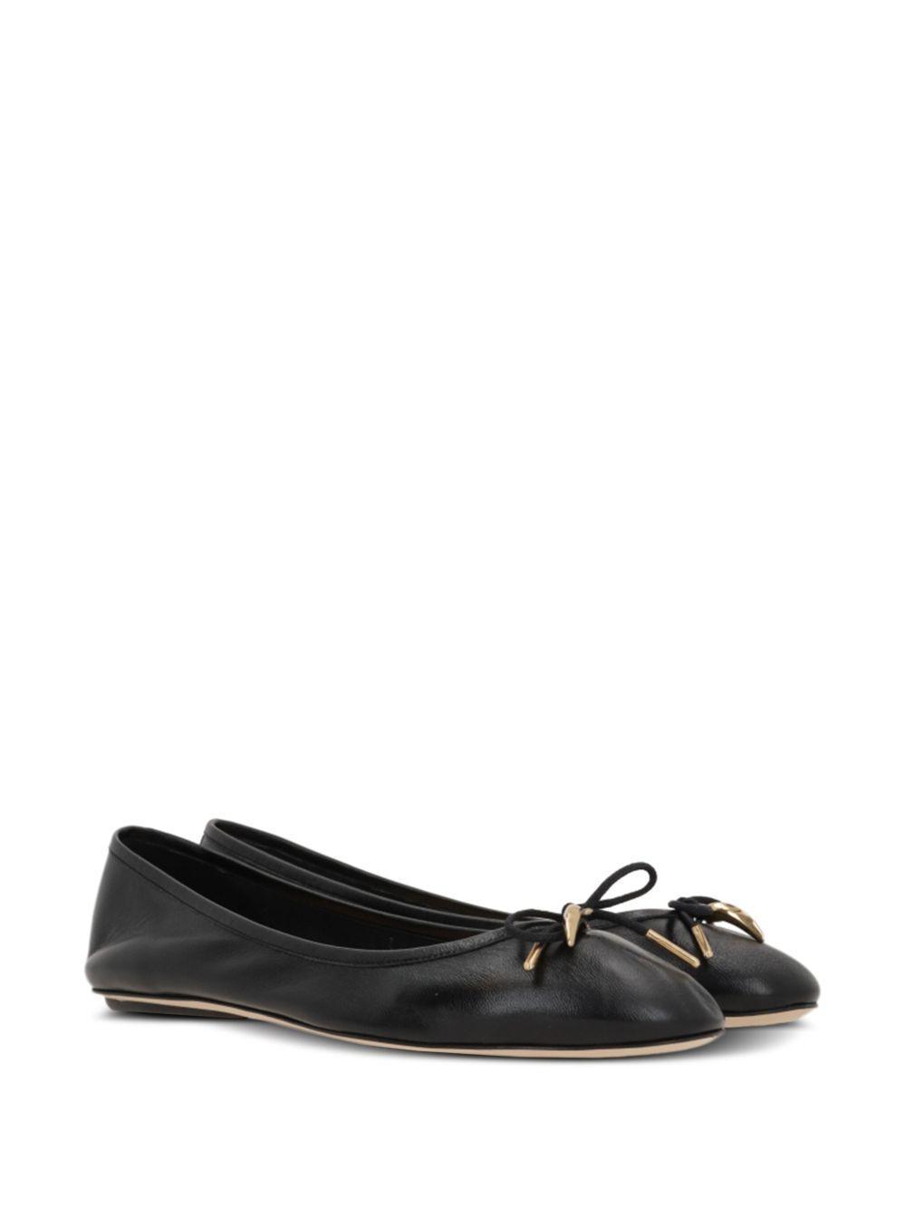 leather ballerina shoes Product Image