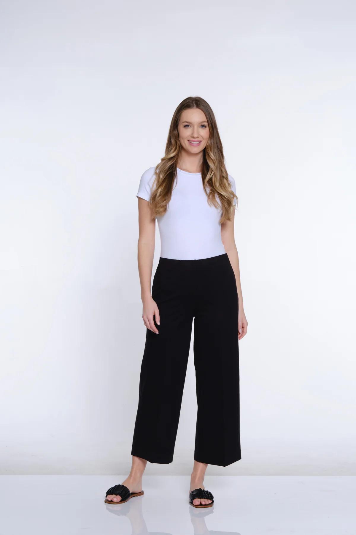 Wide Leg Ponte Crop Pant Product Image