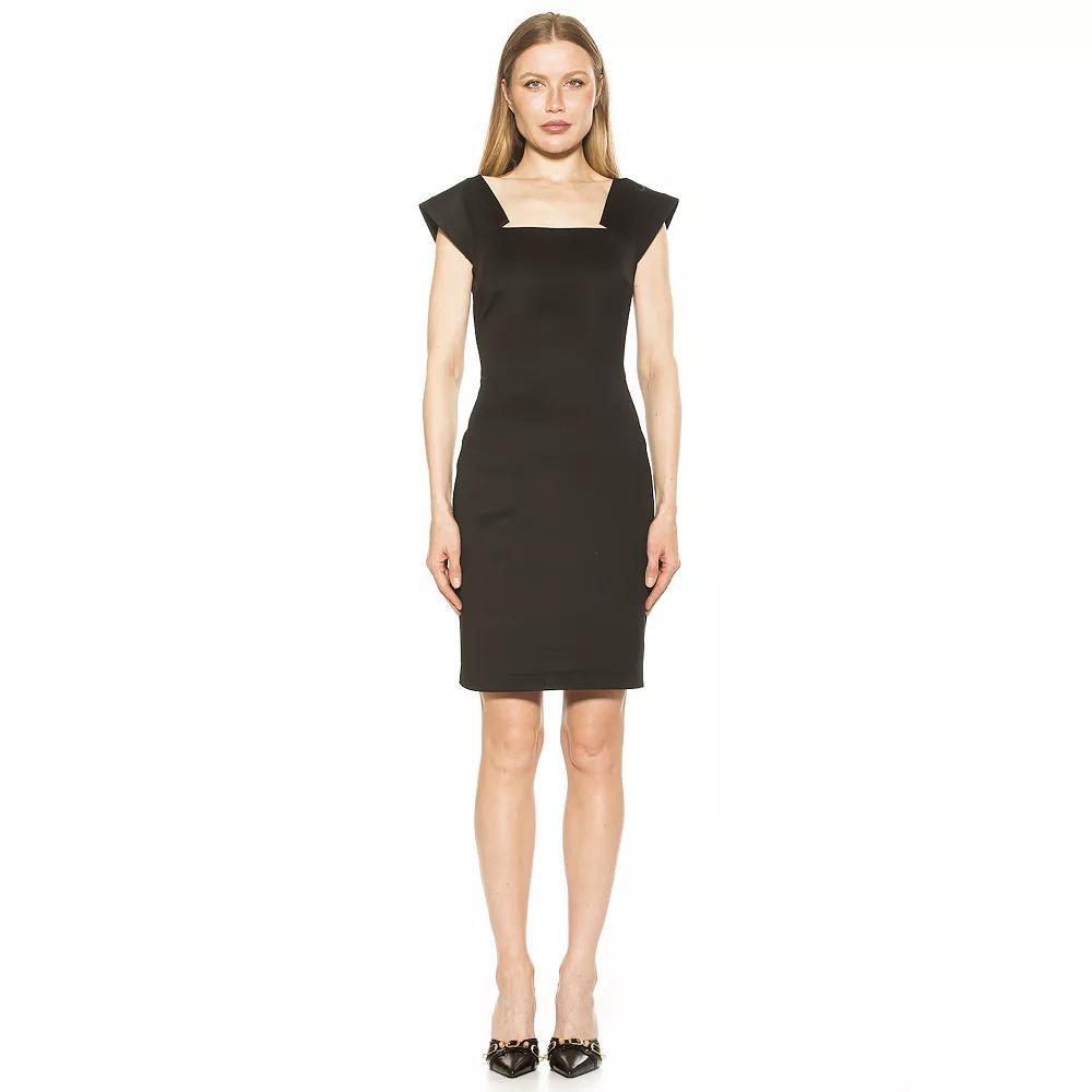 Women's ALEXIA ADMOR Lucinda Modern Scoopneck Sheath Dress, Size: Medium, Red Product Image