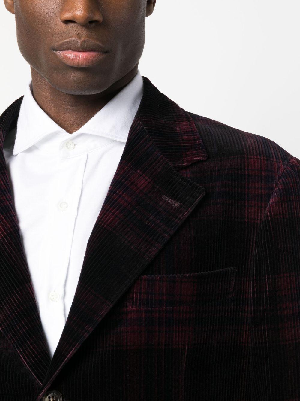 Prince of Wales check corduroy blazer Product Image