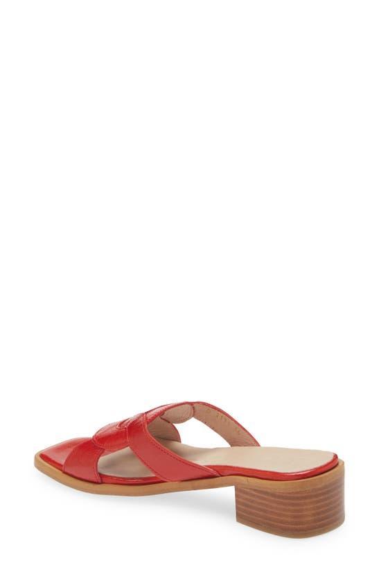 WONDERS Leather Slide Sandal In Menorca Rojo Product Image
