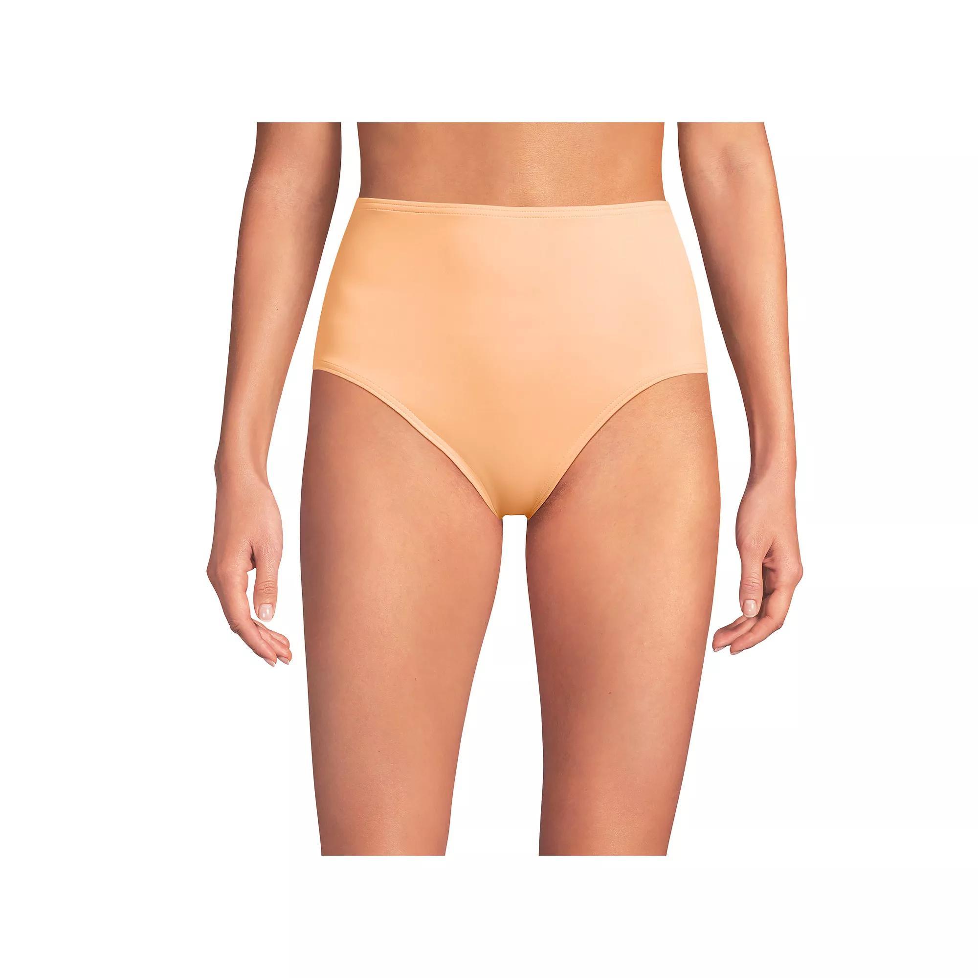 Women's Lands' End Sculpting Swim Bottoms, Size: 10, Green Petunia Product Image