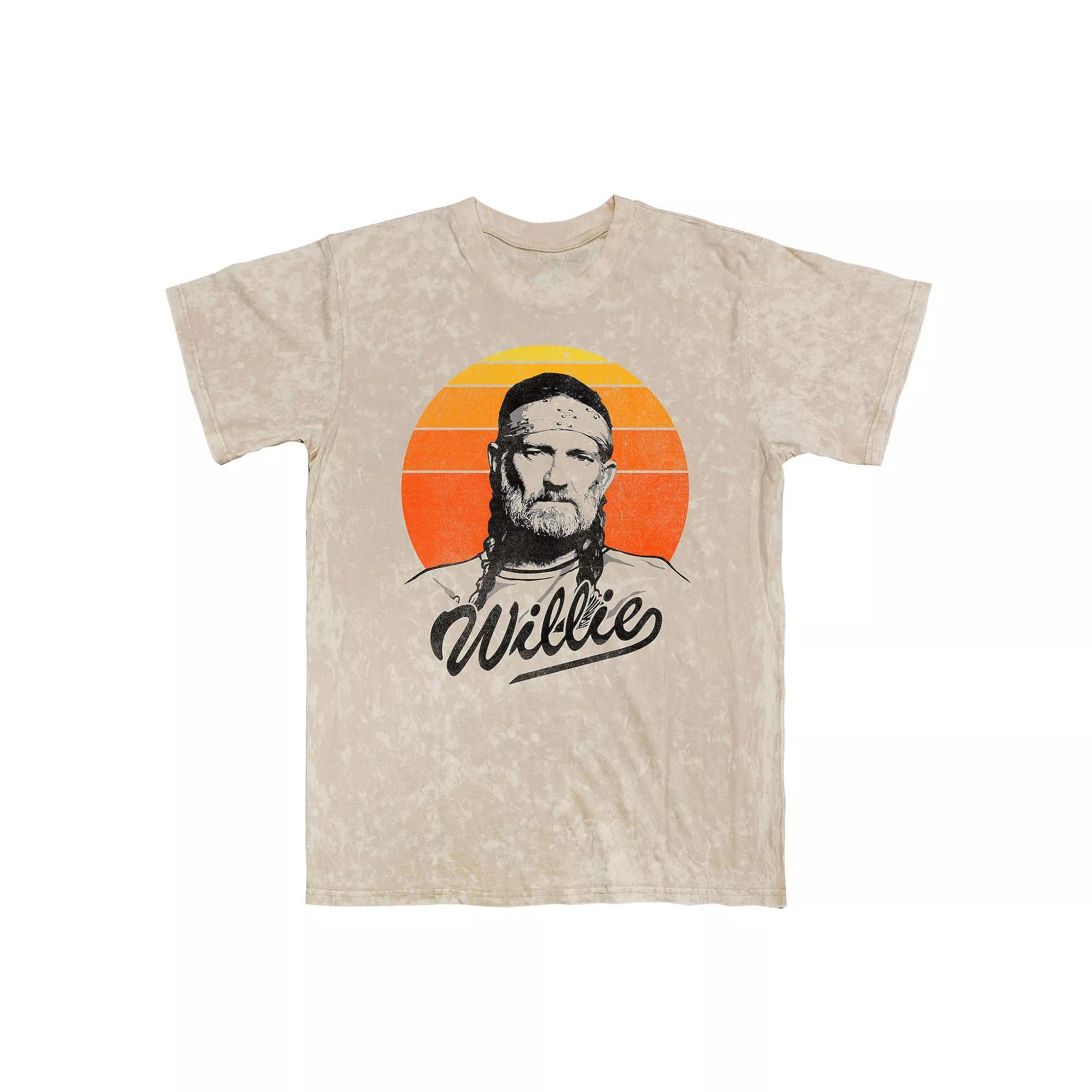 Men's Willie Nelson Sunset Gradient Graphic Tee, Size: XXL, Natural Mineral Blue Product Image