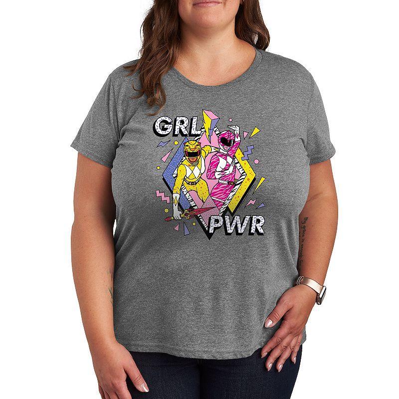Plus Size Power Rangers Grl Pwr Graphic Tee, Womens Product Image