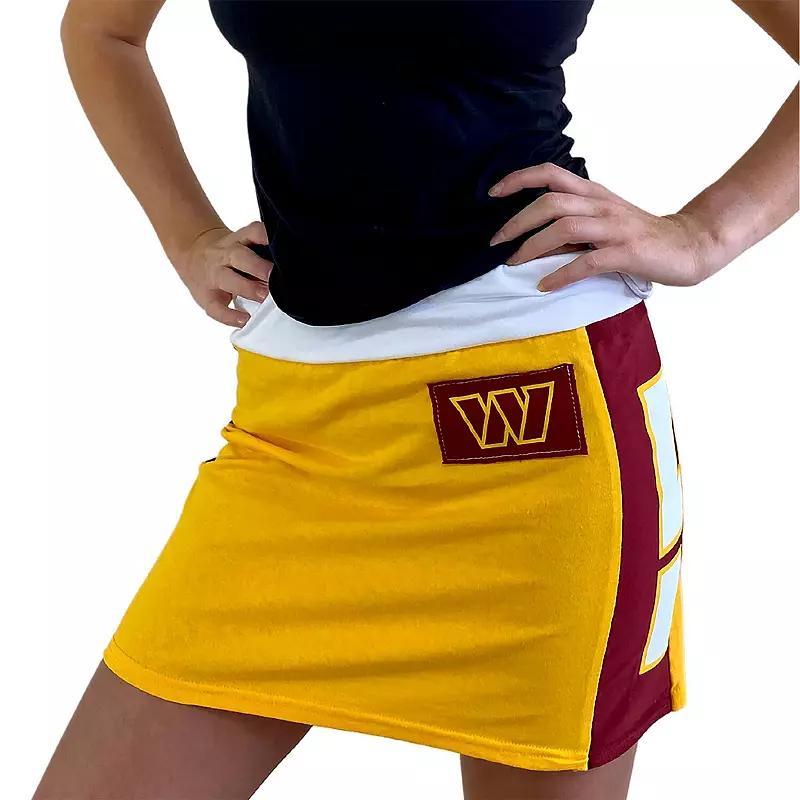 Women's Refried Apparel Gold Washington Commanders Mini Skirt, Size: Small, Wft Gold Product Image