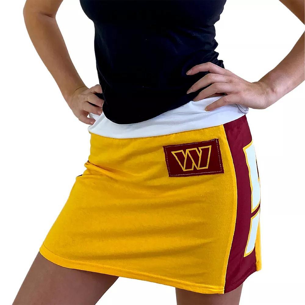 Women's Refried Apparel Gold Washington Commanders Mini Skirt, Size: Small, Wft Gold Product Image