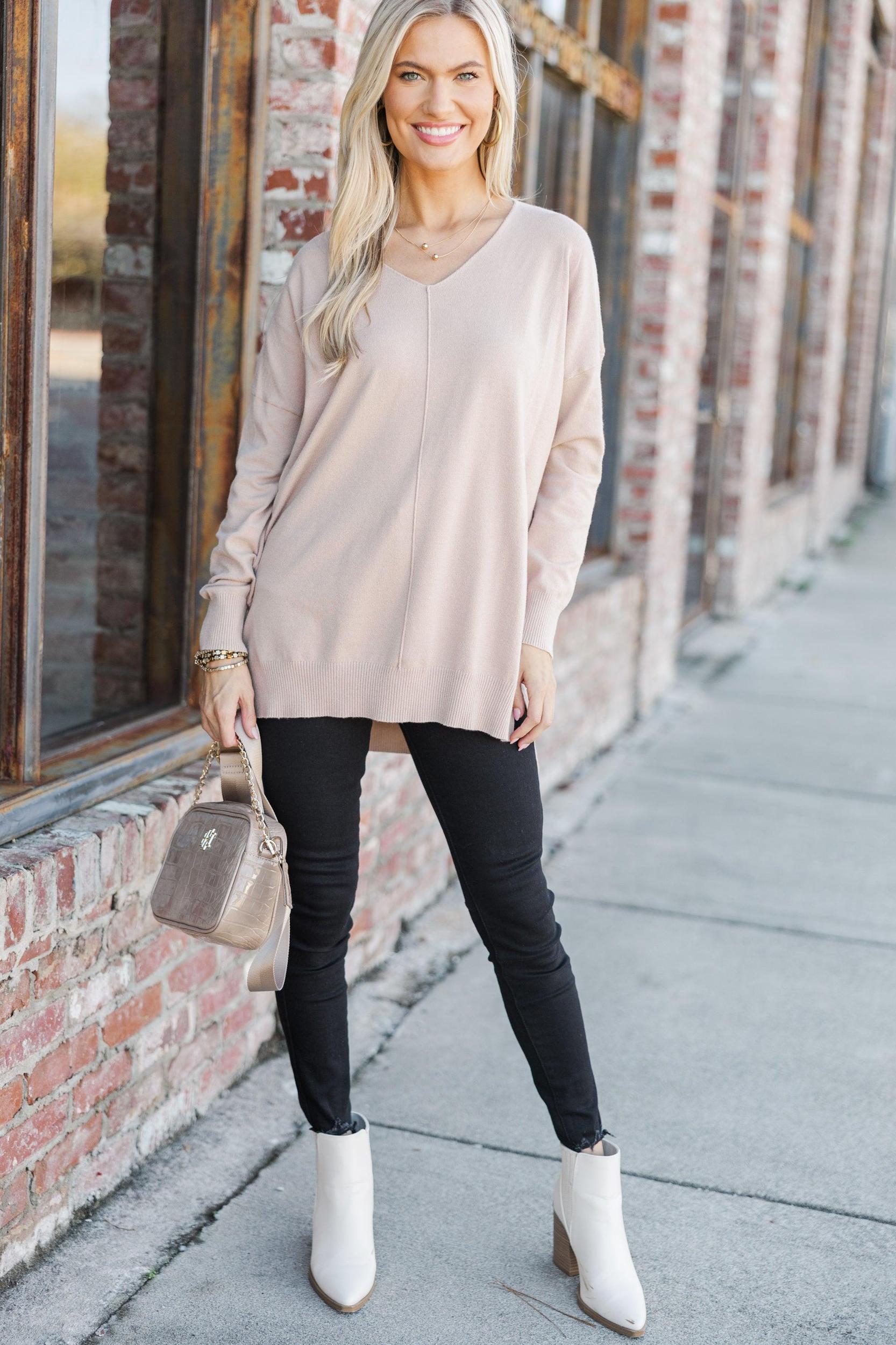 Get To Know You Oatmeal Tunic Female Product Image