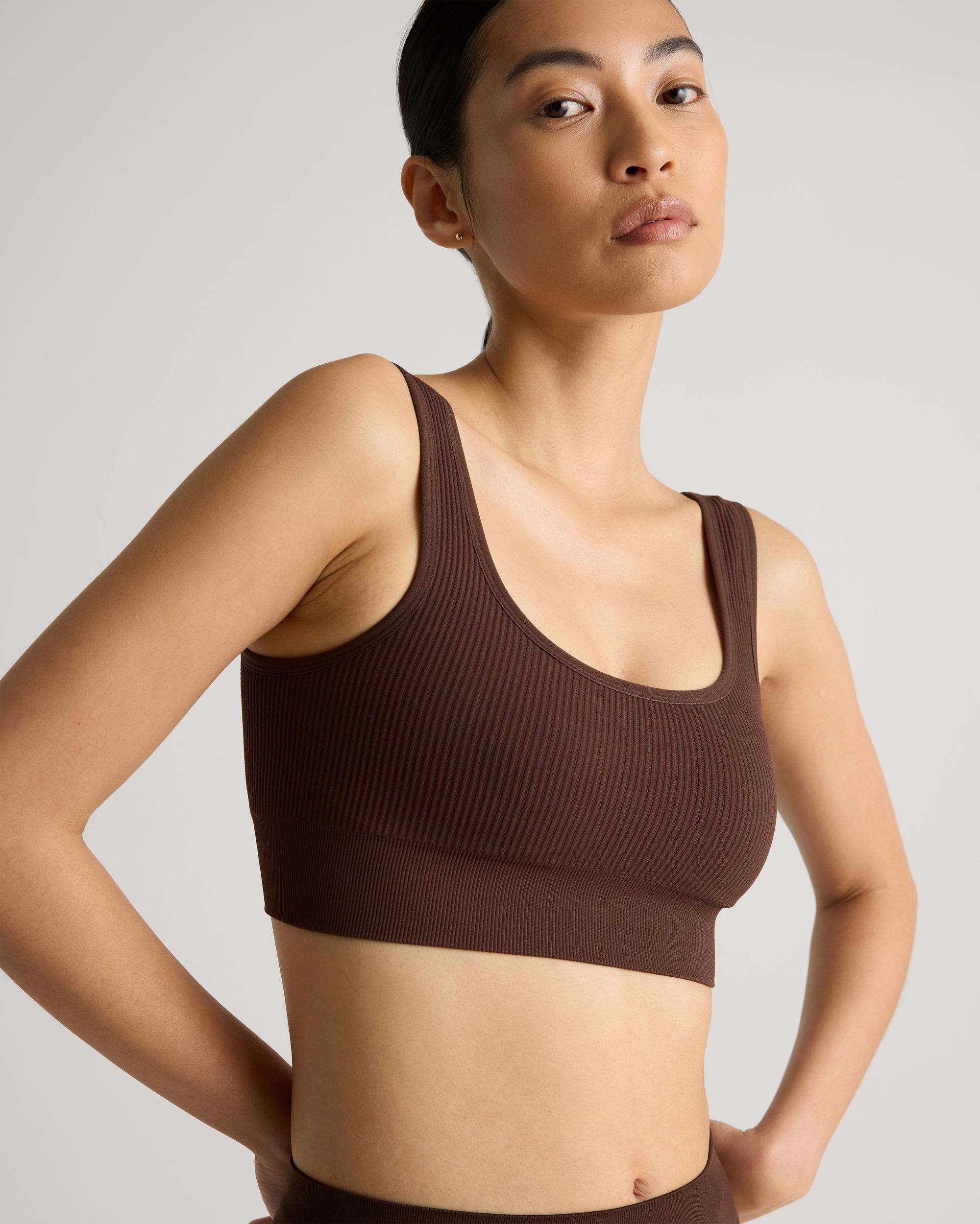 Quince | Women's Comfort Rib Tank Top Bralette Size XL, Nylon/Spandex Product Image