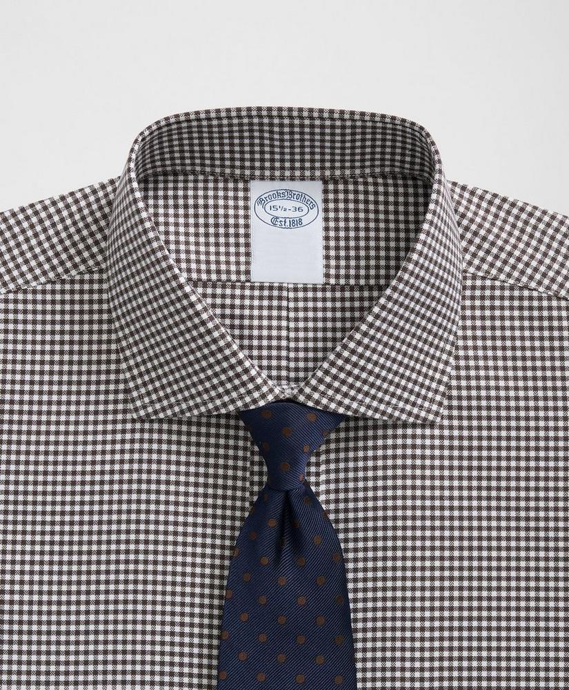 Stretch Supima® Cotton Non-Iron English Spread Collar, Gingham Dress Shirt Product Image