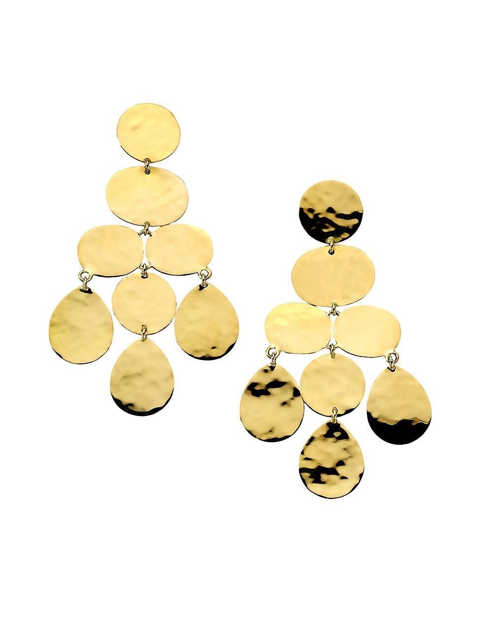 Small Crinkle Chandelier Earrings in 18K Gold Product Image