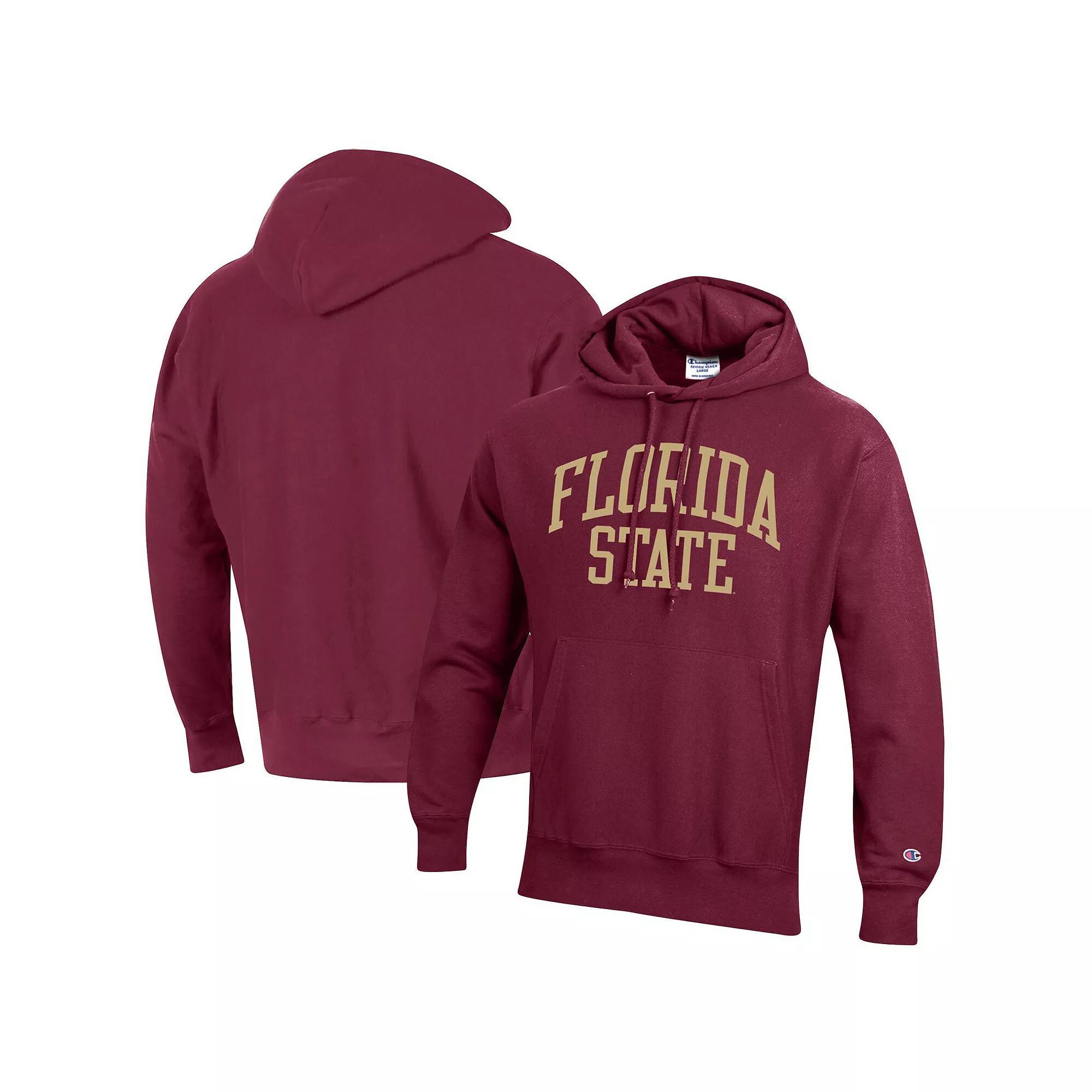 Men's Champion Garnet Florida State Seminoles Team Arch Reverse Weave Pullover Hoodie, Size: 2XL, Red Product Image
