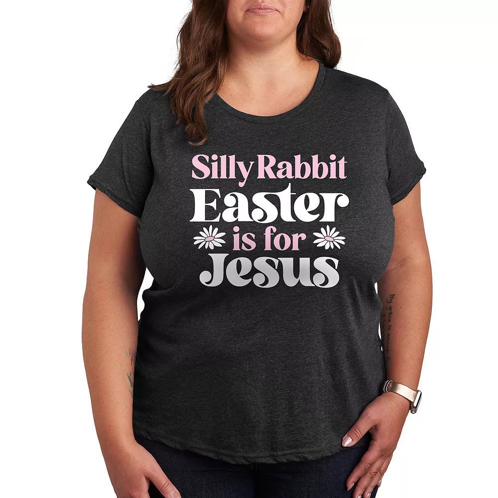 Plus Wild And Free Butterfly Graphic Tee, Womens Heather Grey Product Image