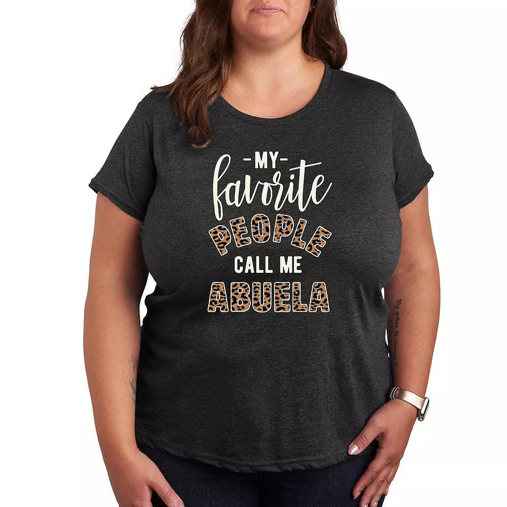 Plus Favorite People Abuela Graphic Tee, Women's, Size: XL, Black Product Image