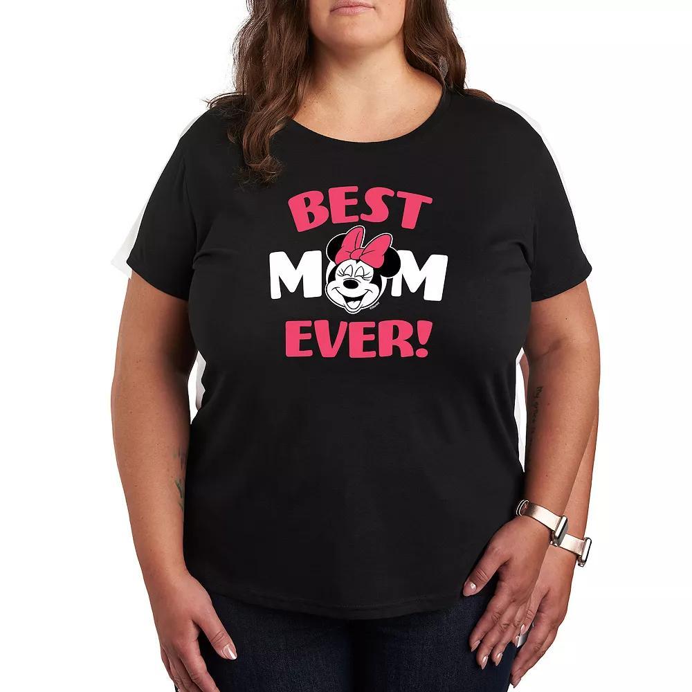 Disneys Minnie Mouse Plus Best Mom Graphic Tee, Womens Product Image