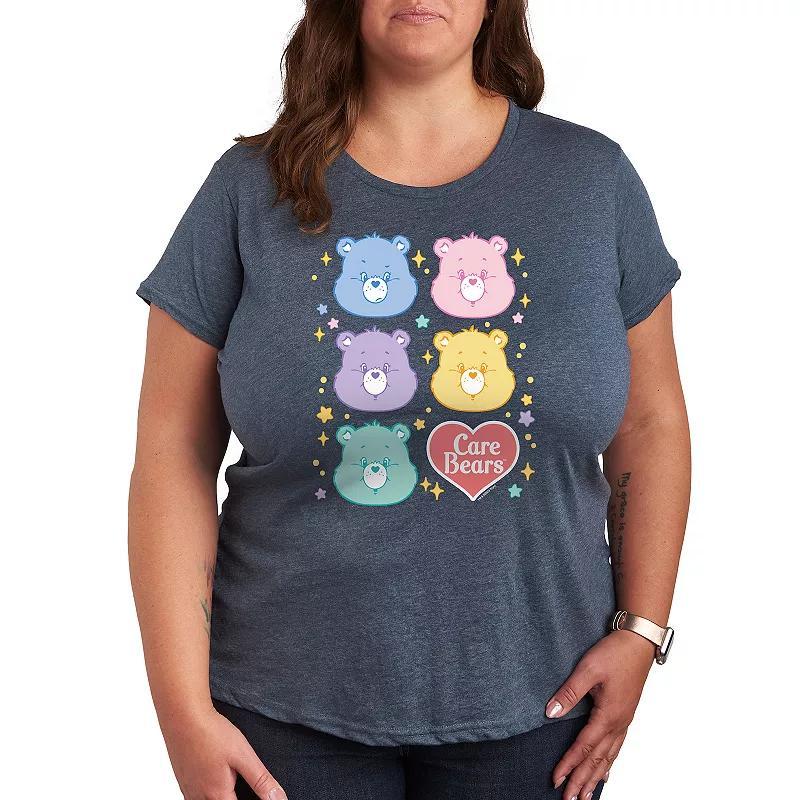 Plus Barbie Gen Girl Grid Graphic Tee, Womens Grey Blue Product Image