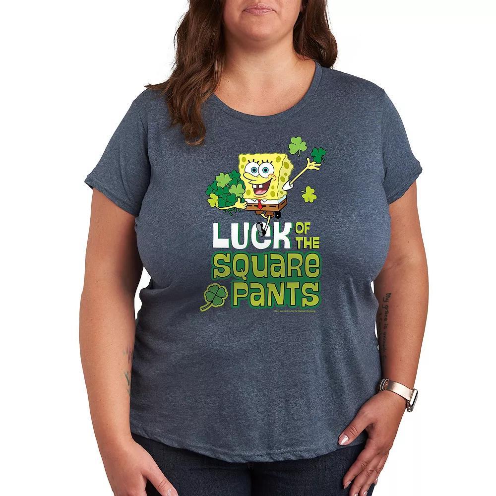 Plus SpongeBob SquarePants Luck Of The Square Pants Graphic Tee, Womens Product Image