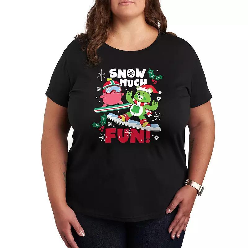 Plus Care Bears Snow Much Fun Graphic Tee, Womens Grey Gray Product Image